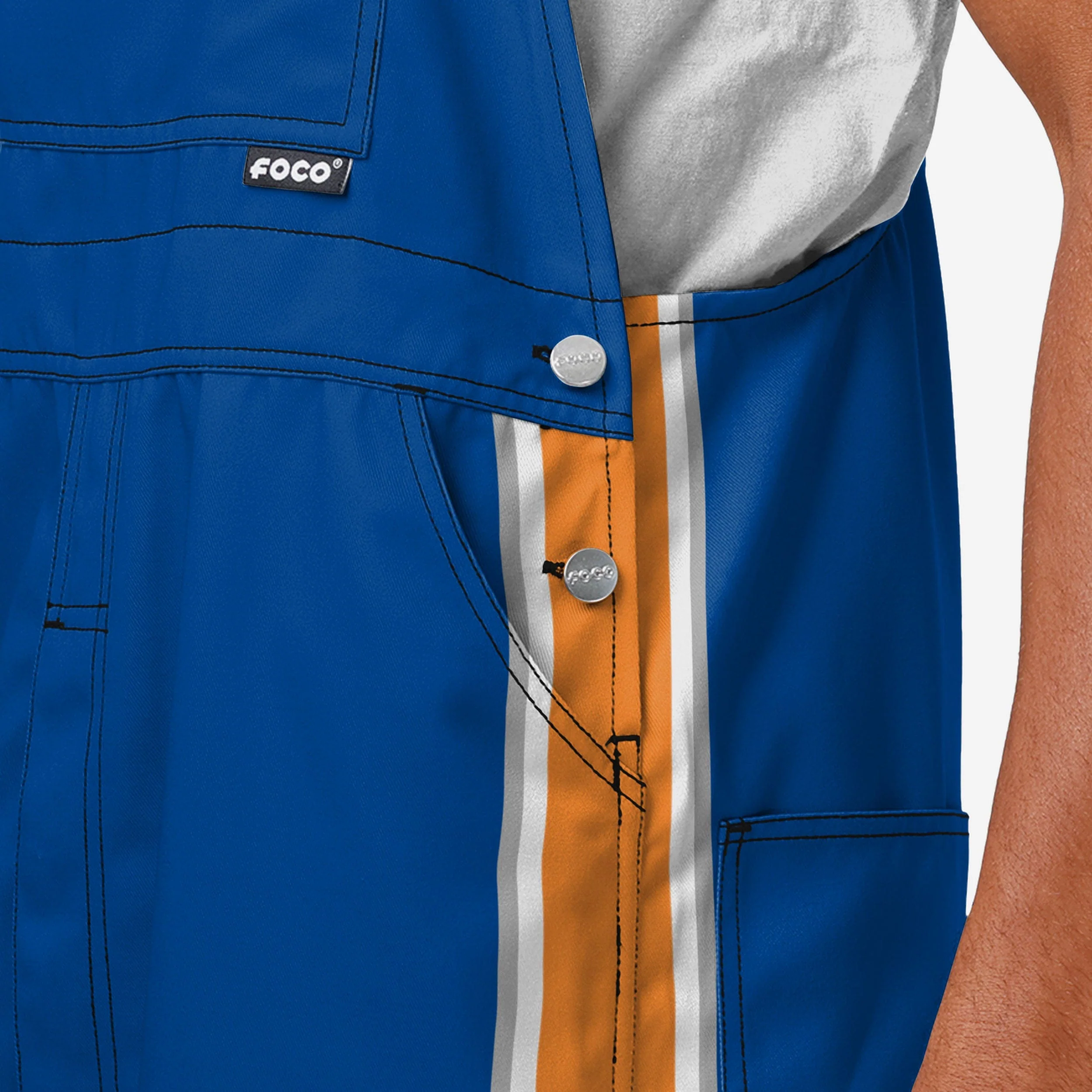 New York Knicks Mens Team Stripe Bib Overalls - Image 4
