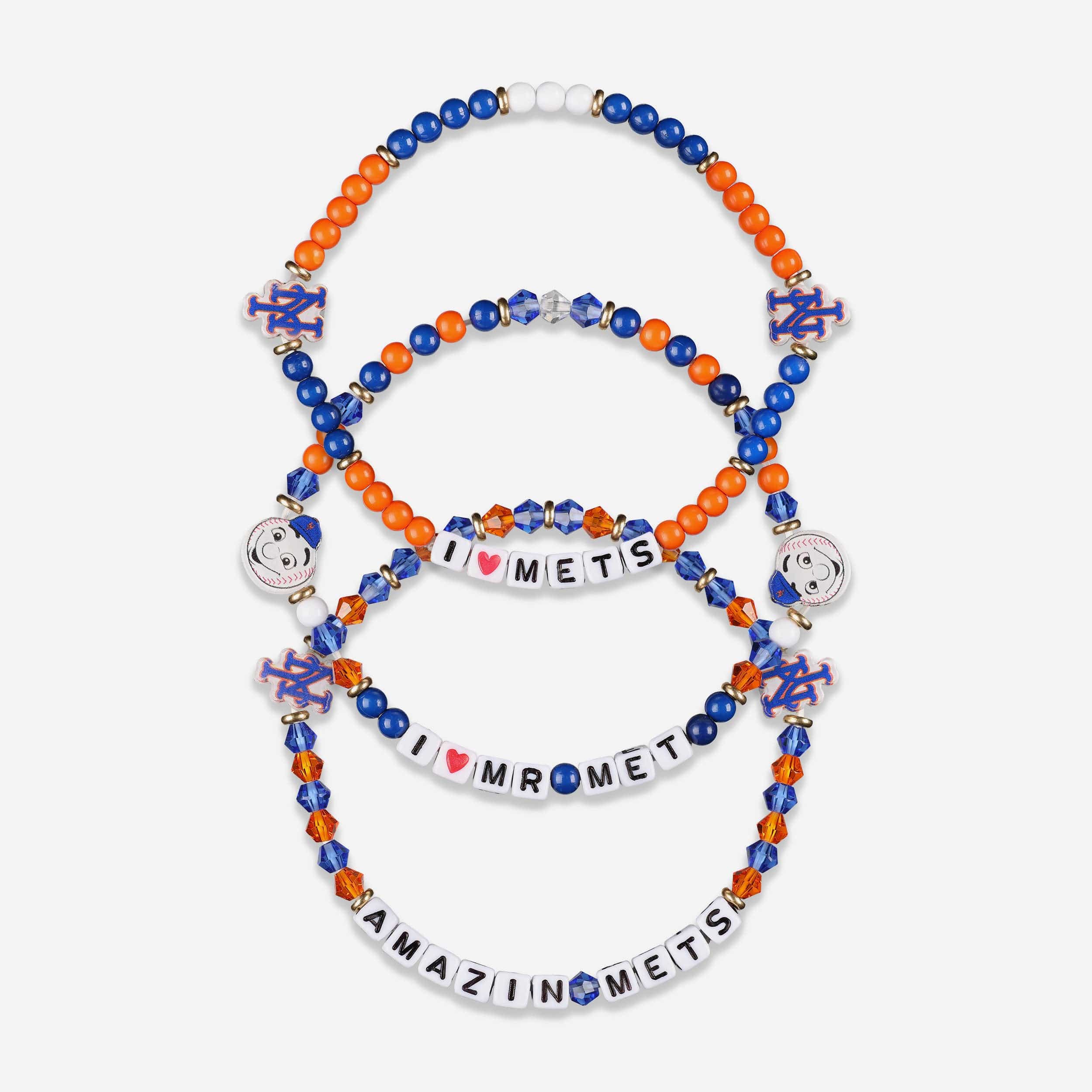 New York Mets 3 Pack Friendship Bracelet