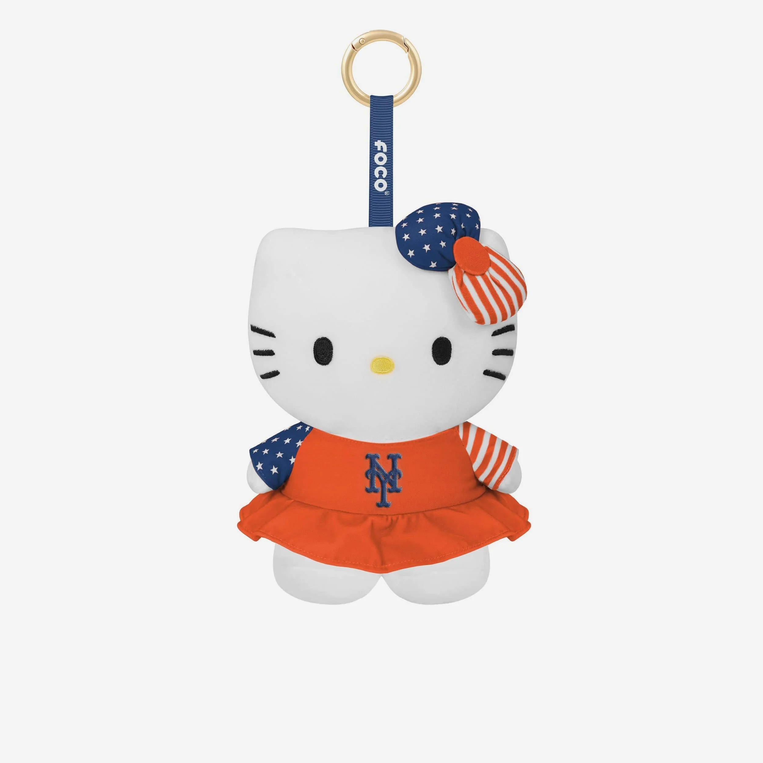 New York Mets Americana Plush Hello Kitty® Bag Charm Keychain