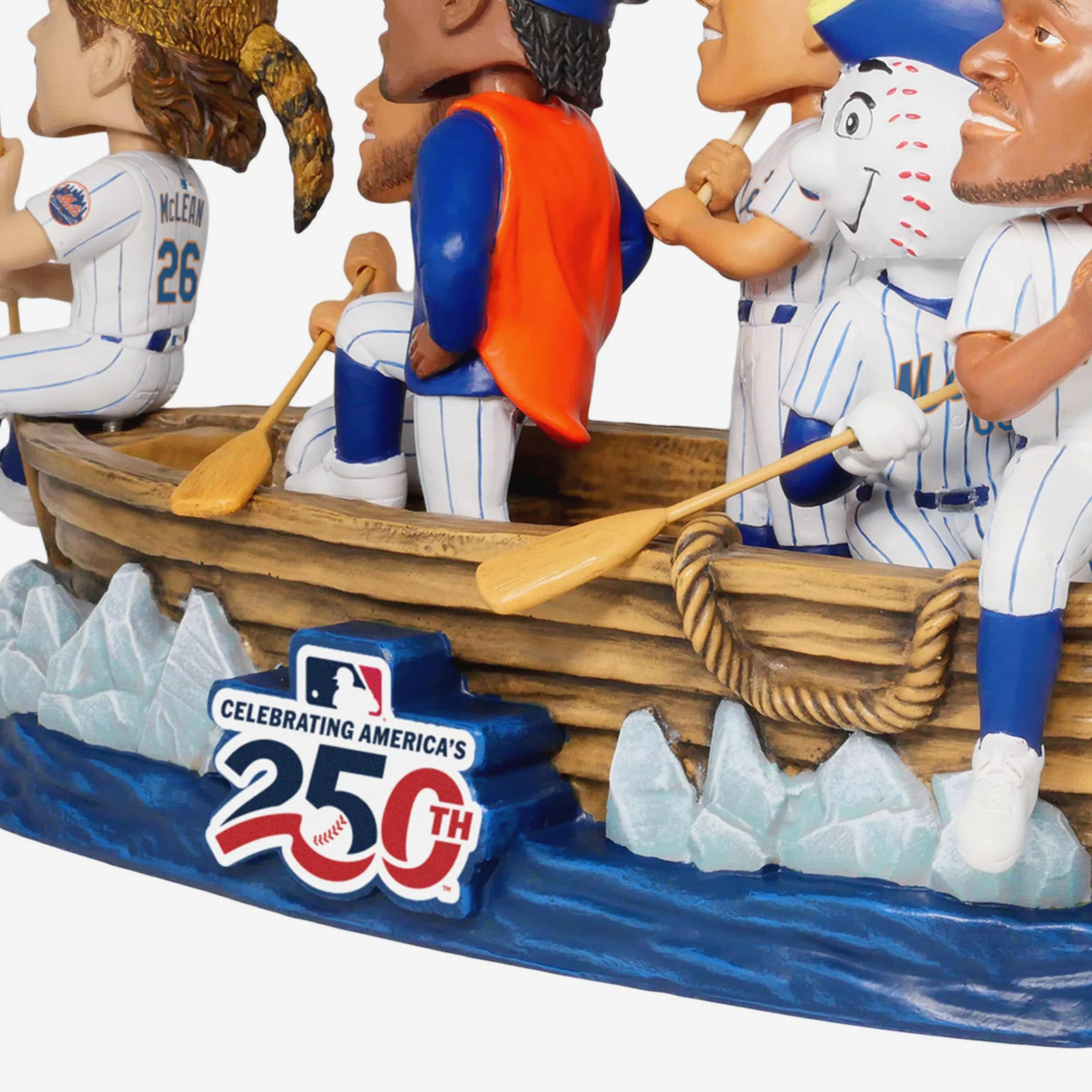 New York Mets America's 250th Anniversary Crossing the Delaware Mini Bobblehead Scene - Image 3