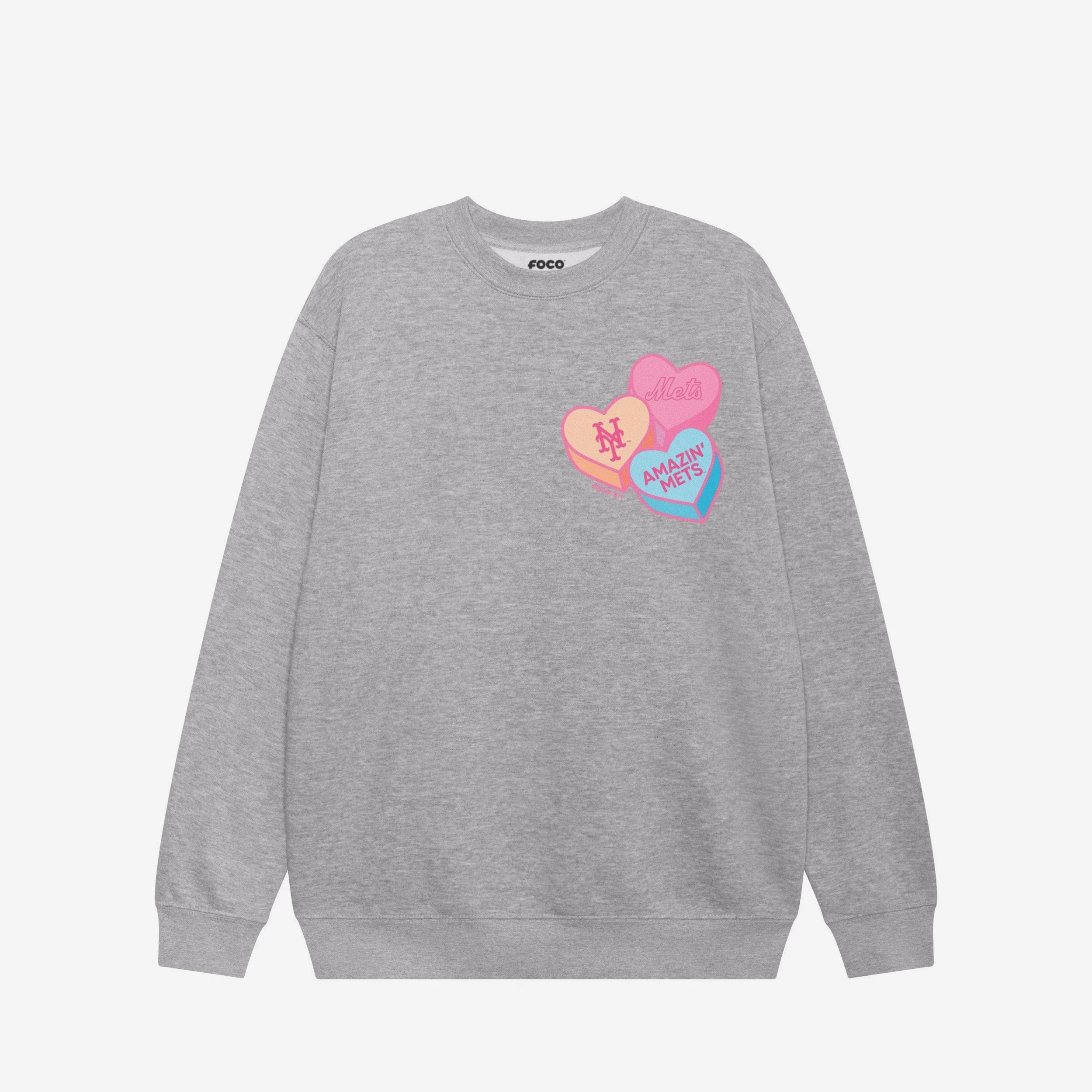 New York Mets Candy Heart Crew Neck Sweatshirt - Image 3