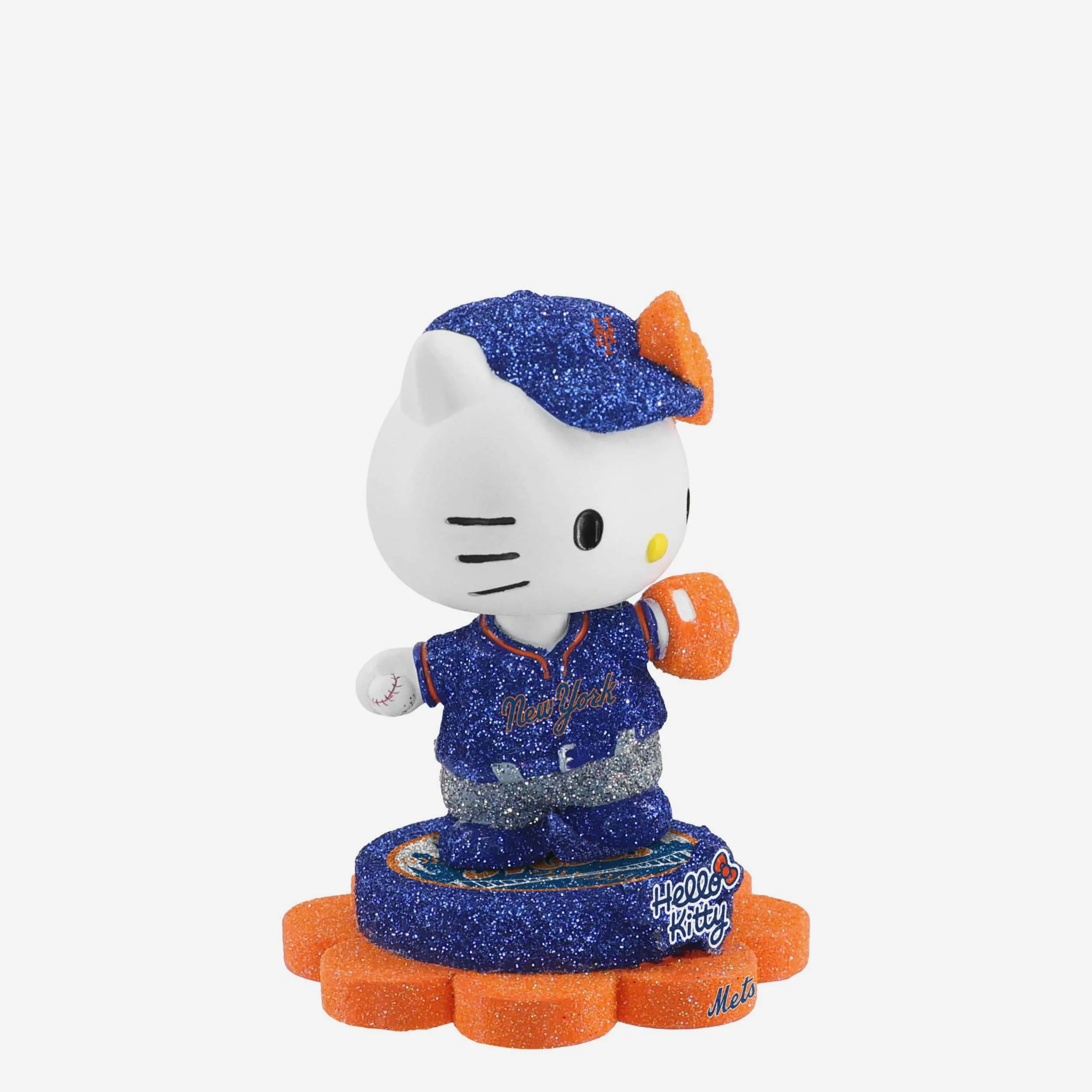 New York Mets Hello Kitty® Glitter Mini Bobblehead - Image 4