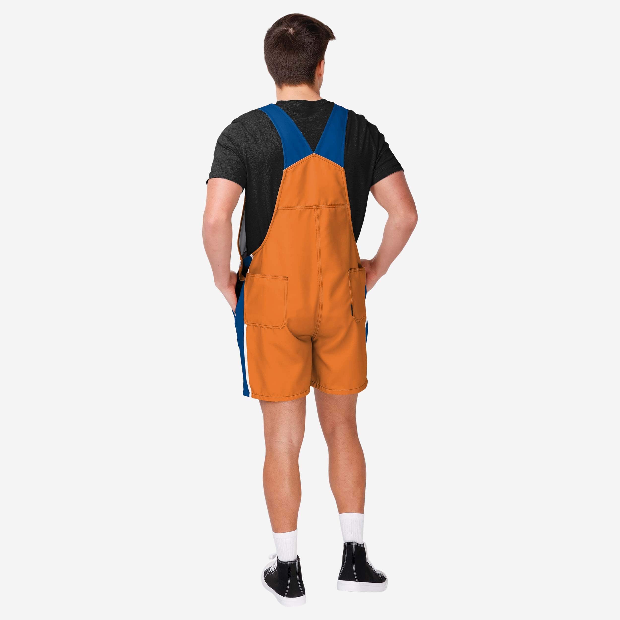 New York Mets Mens Team Stripe Bib Shortalls - Image 2