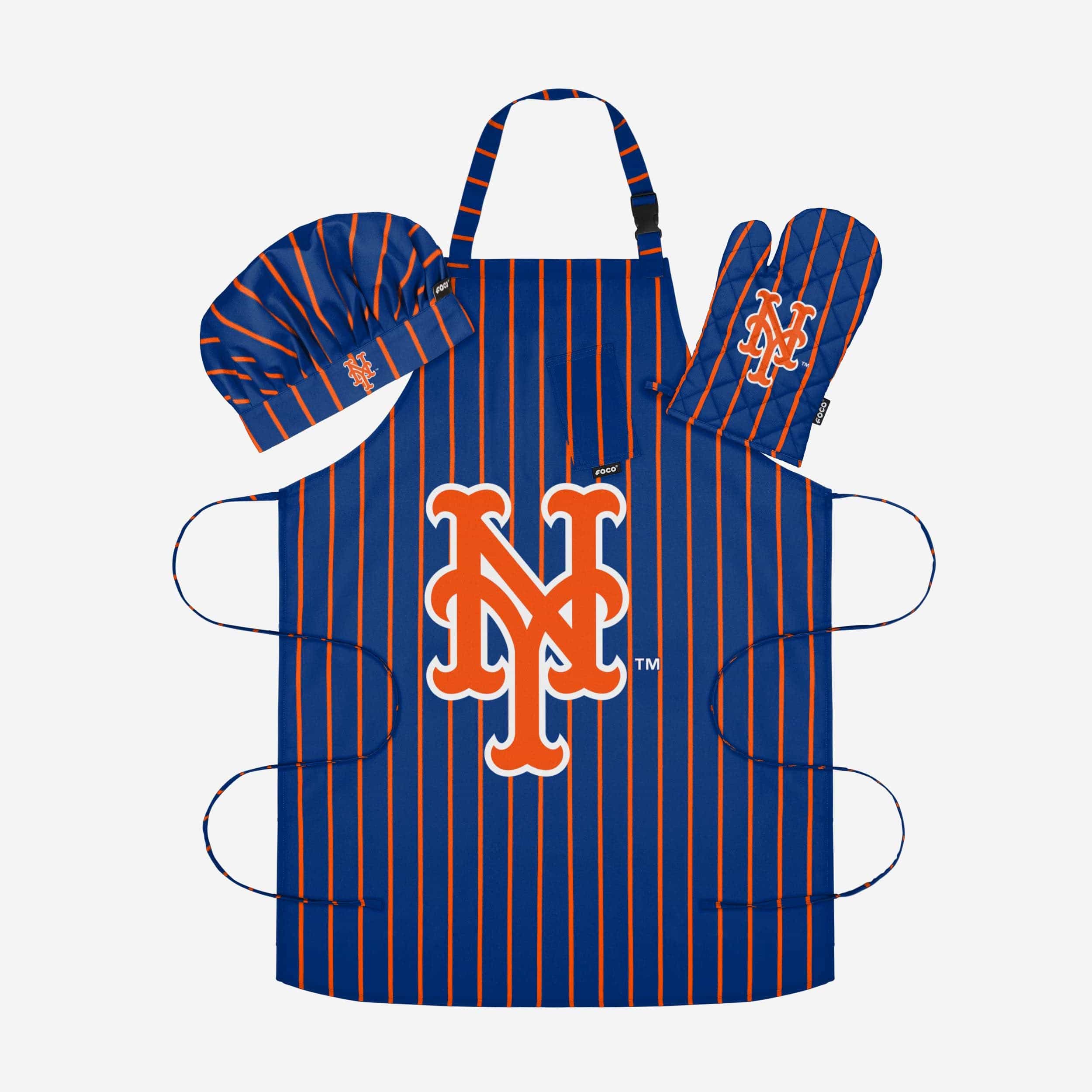 New York Mets Pinstripe Chef Set