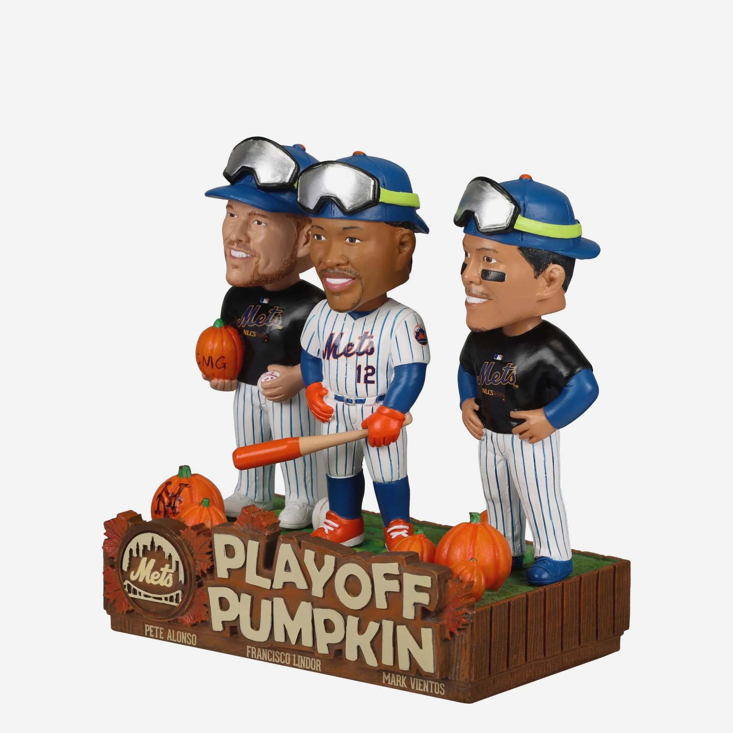 New York Mets Playoff Pumpkin Patch Mini Bobblehead Scene - Image 5