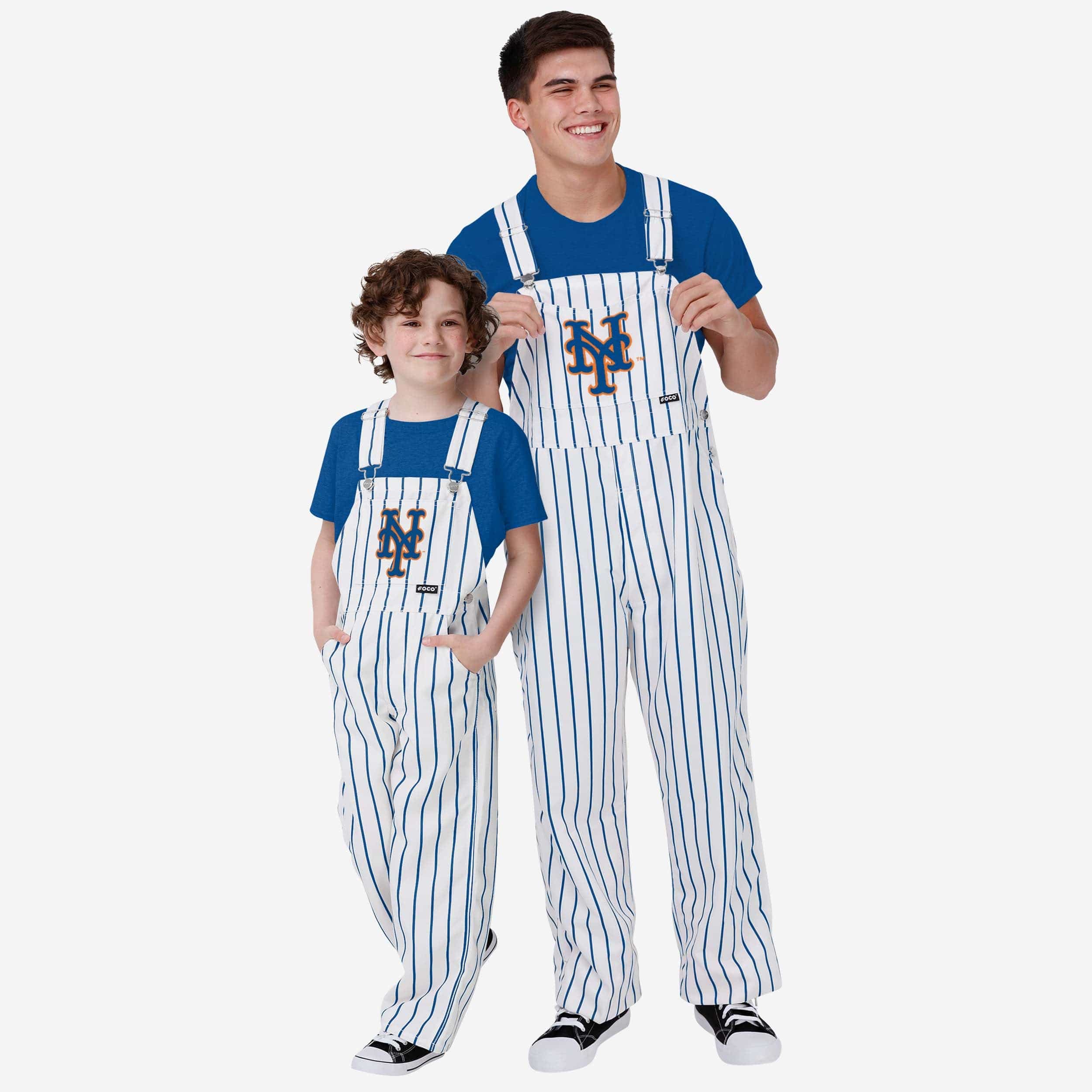 New York Mets Youth Pinstripe Bib Overalls - Image 3