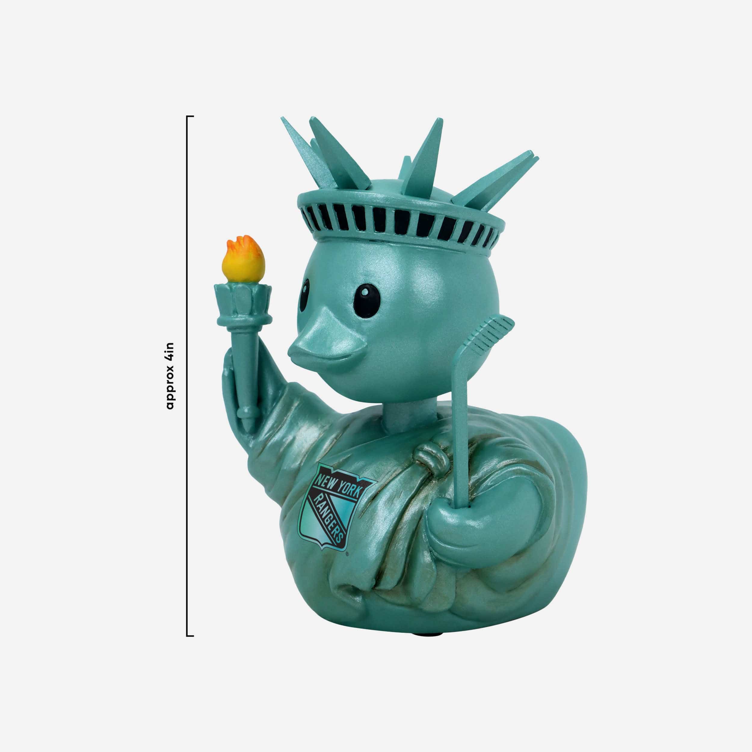 New York Rangers Superfan Bobble Duck Mini Bobblehead - Image 4