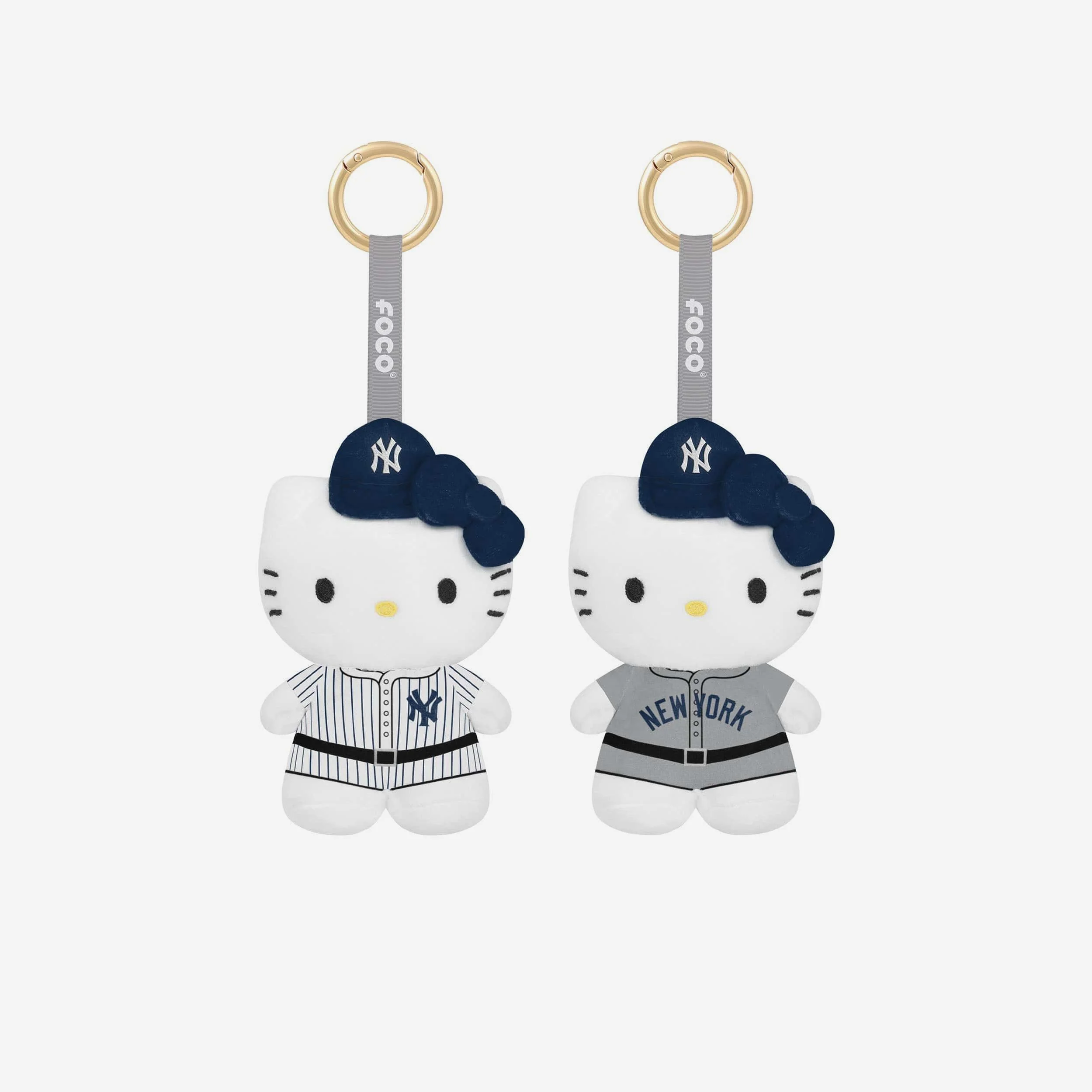New York Yankees 2 Pack Mini Plush Hello Kitty® Bag Charm Keychain