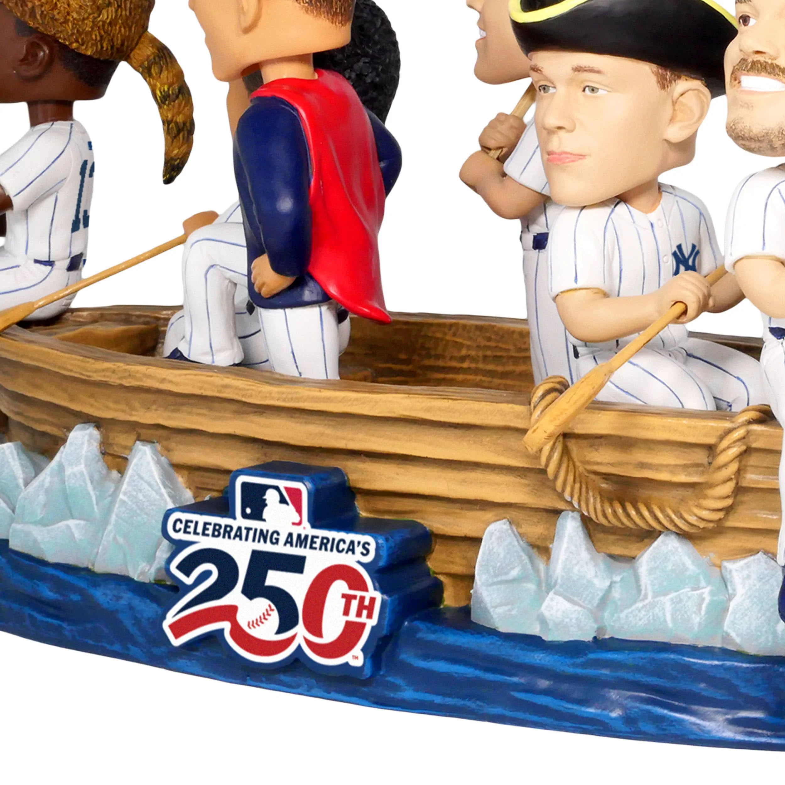 New York Yankees America's 250th Anniversary Crossing the Delaware Mini Bobblehead Scene - Image 3