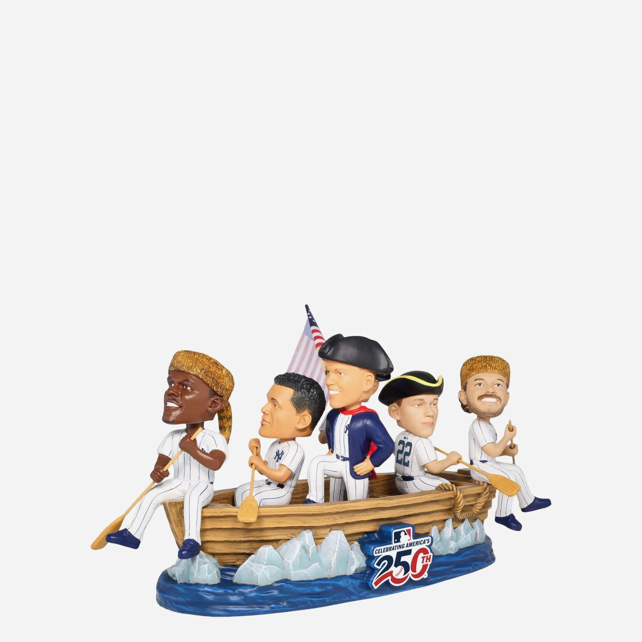 New York Yankees America's 250th Anniversary Crossing the Delaware Mini Bobblehead Scene - Image 4