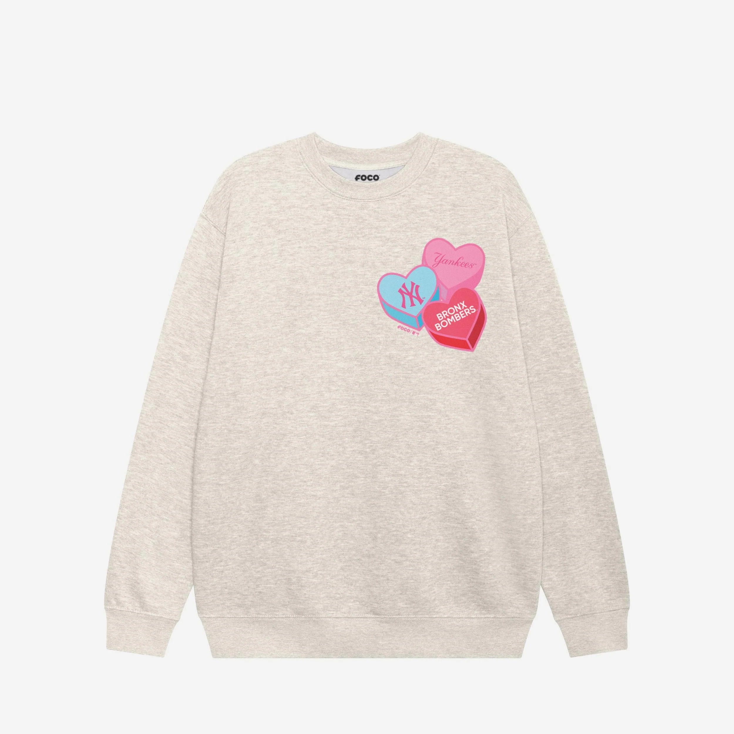 New York Yankees Candy Heart Crew Neck Sweatshirt