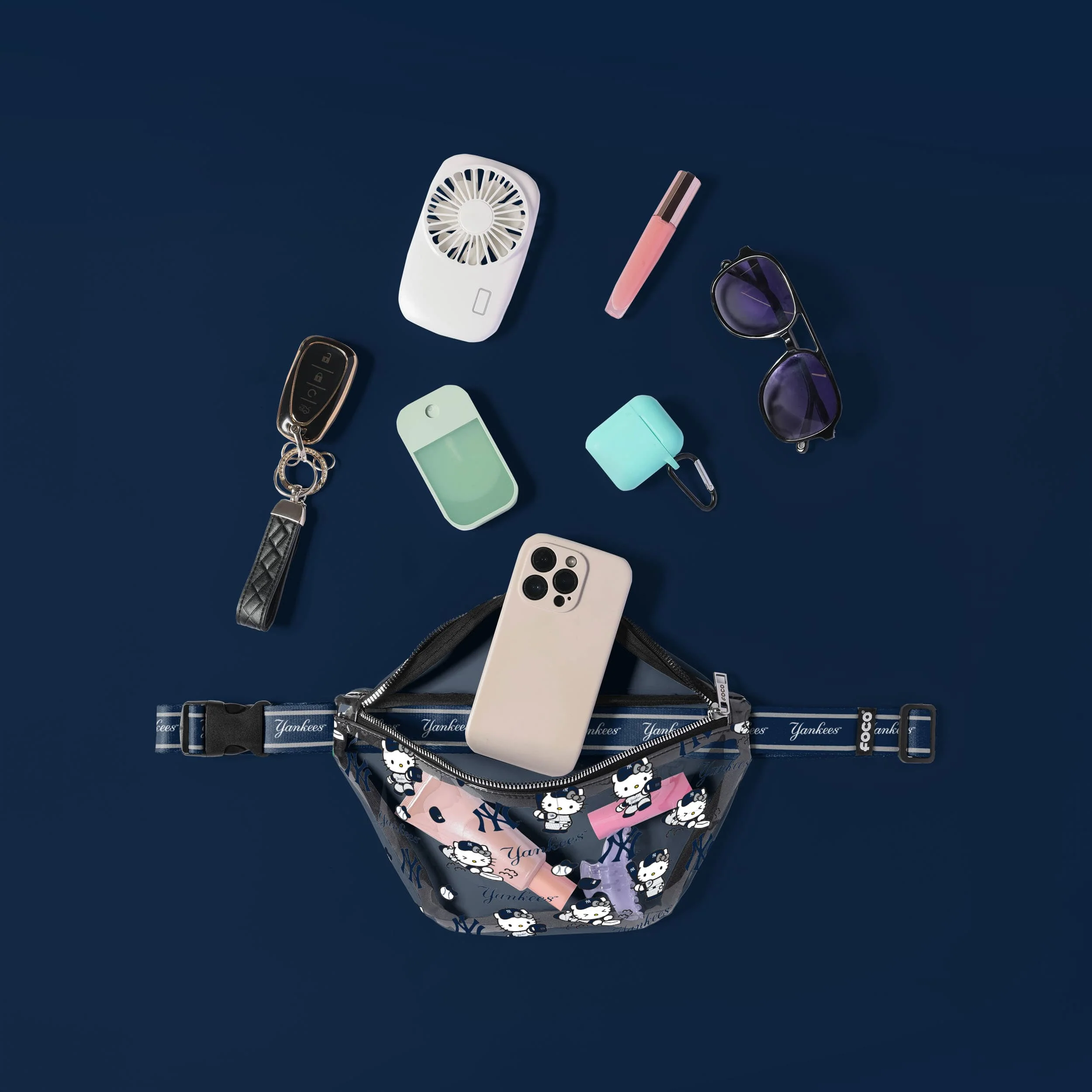 New York Yankees Hello Kitty® Clear Fanny Pack - Image 3