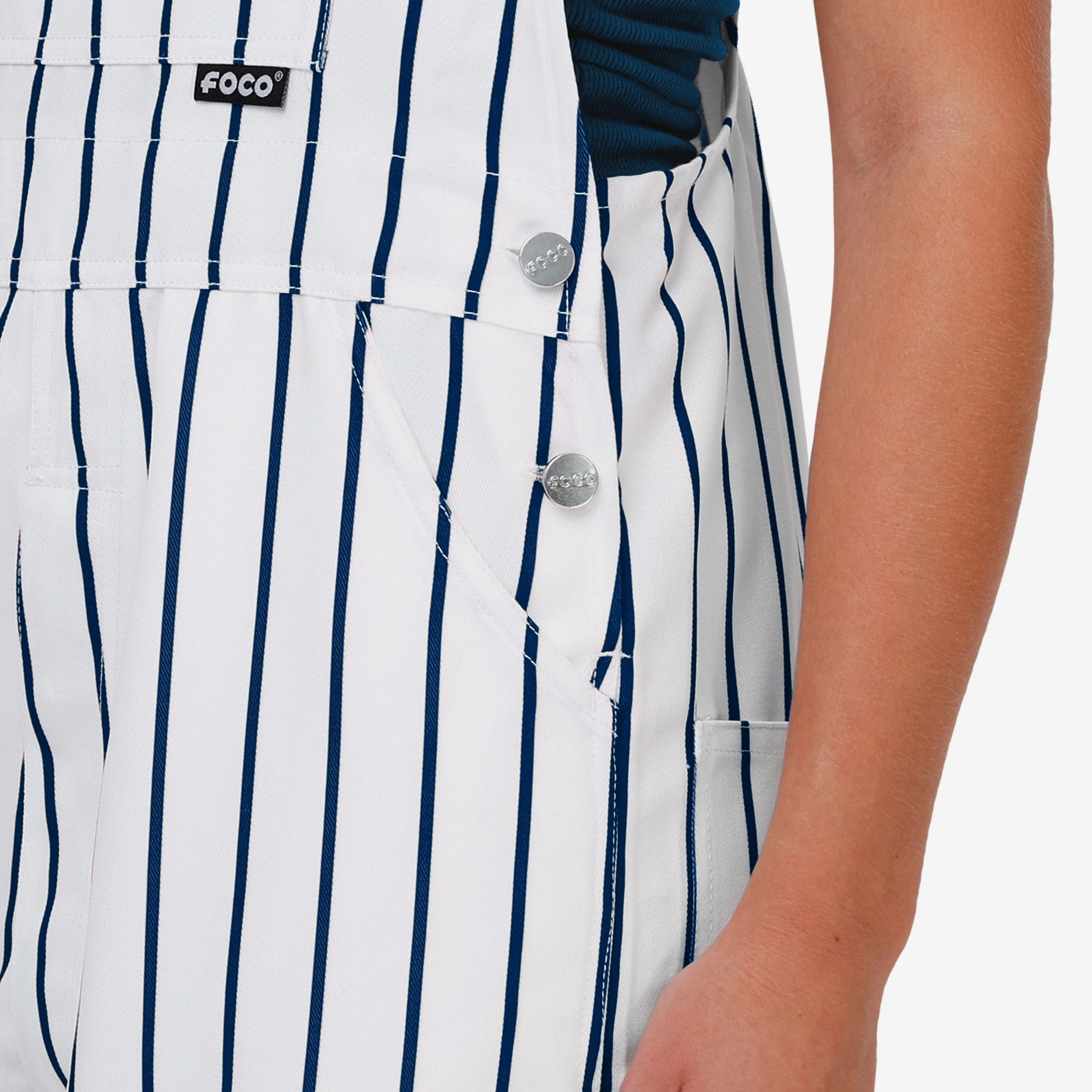 New York Yankees Womens Pinstripe Bib Overalls - Image 5