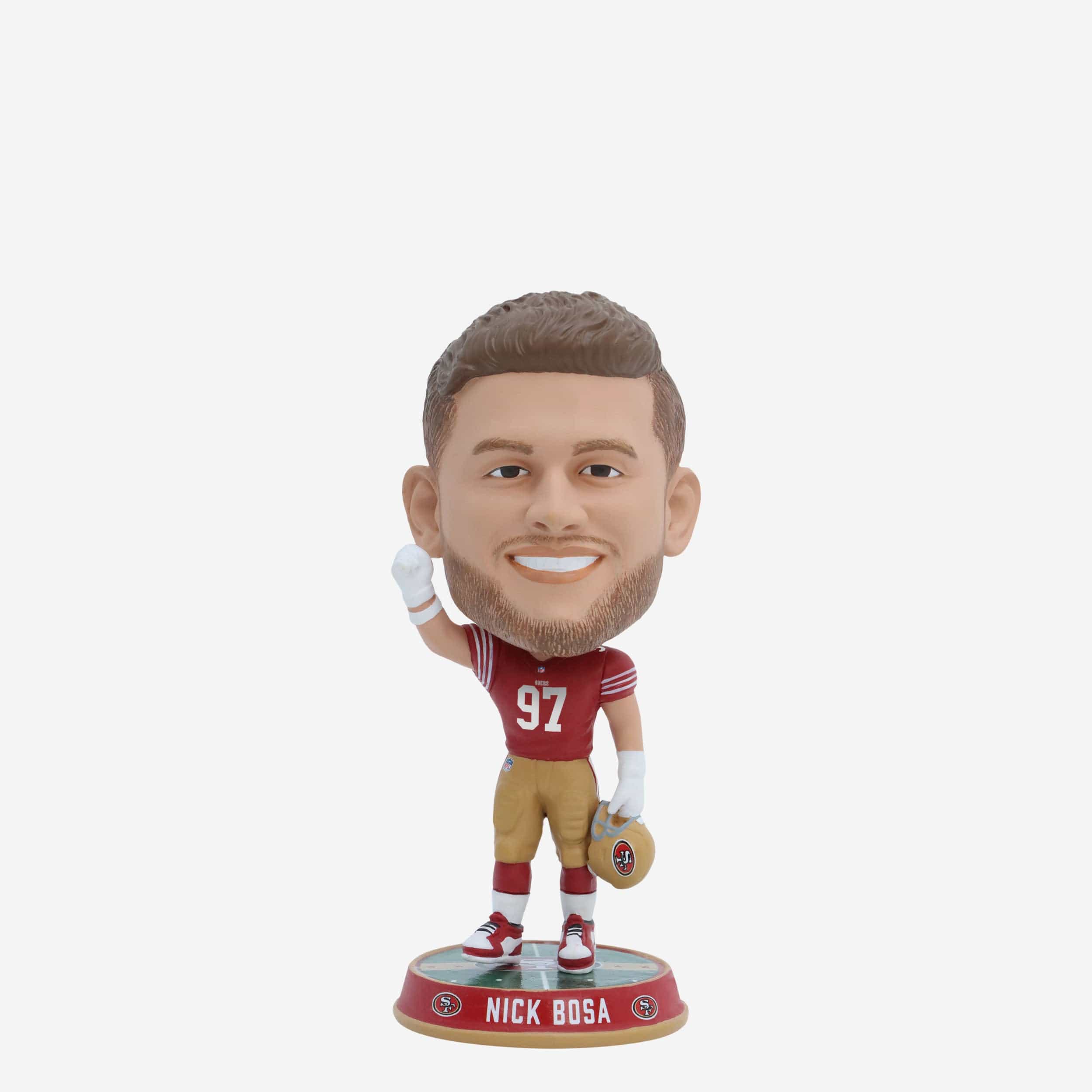 Nick Bosa San Francisco 49ers Field Stripe Mini Bighead Bobblehead