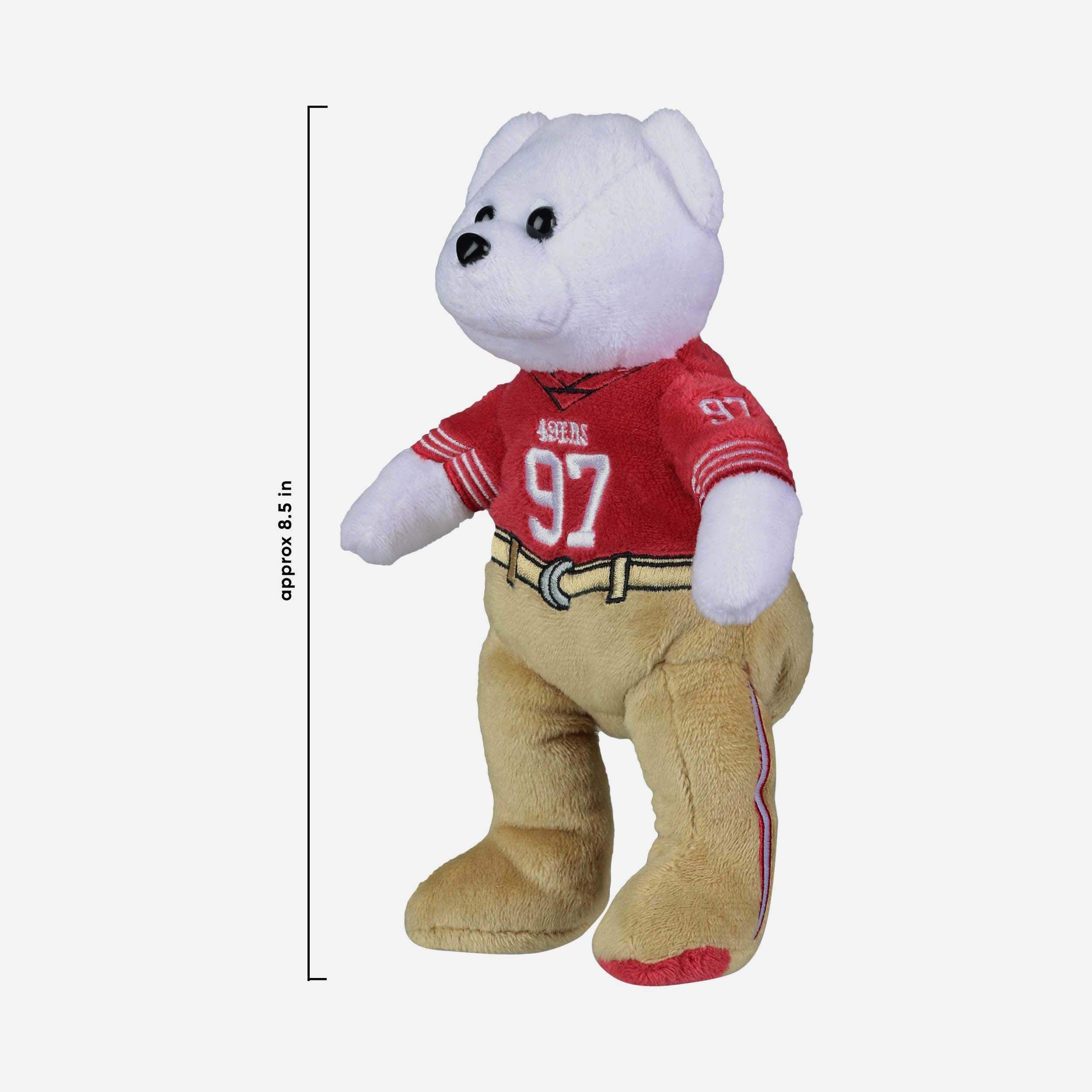 Nick Bosa San Francisco 49ers Team Beans Embroidered Player Bear - Image 3