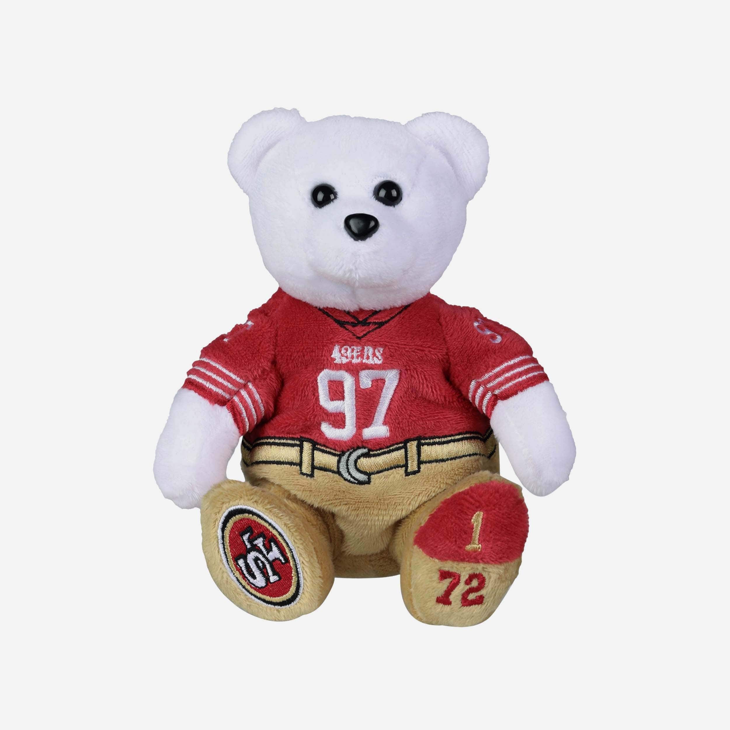 Nick Bosa San Francisco 49ers Team Beans Embroidered Player Bear - Image 4