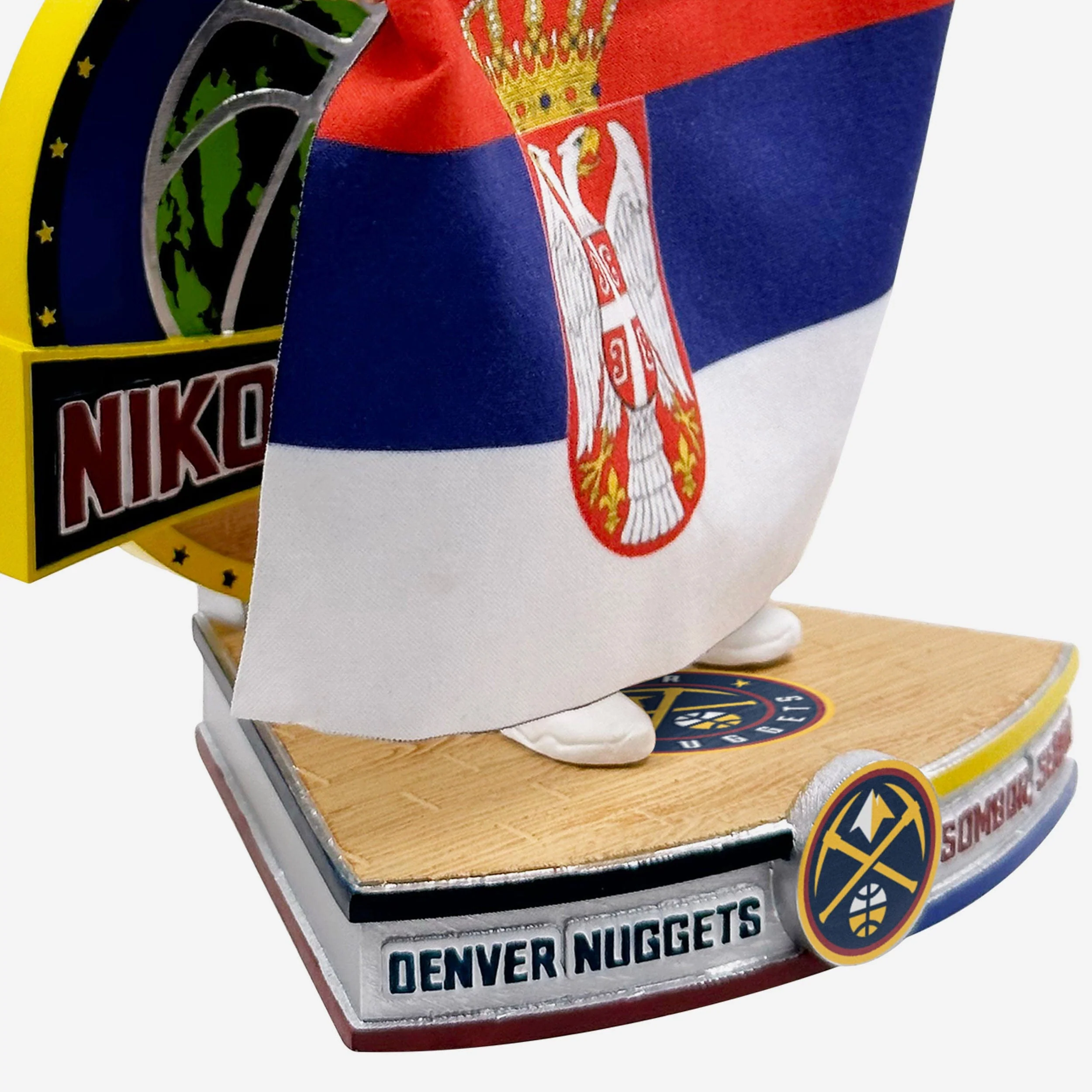 Nikola Jokic Denver Nuggets Serbian National Flag International Collection Bobblehead - Image 3