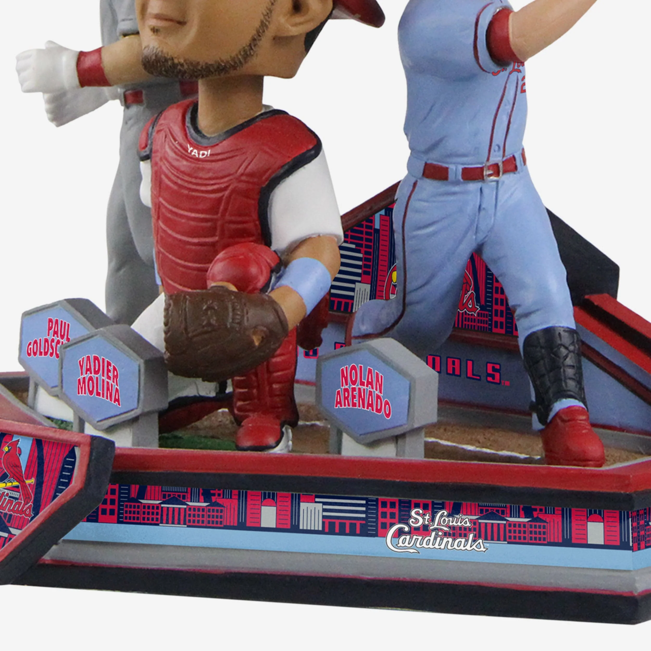 Nolan Arenado & Paul Goldschmidt & Yadier Molina St Louis Cardinals Triple Bobblehead - Image 5