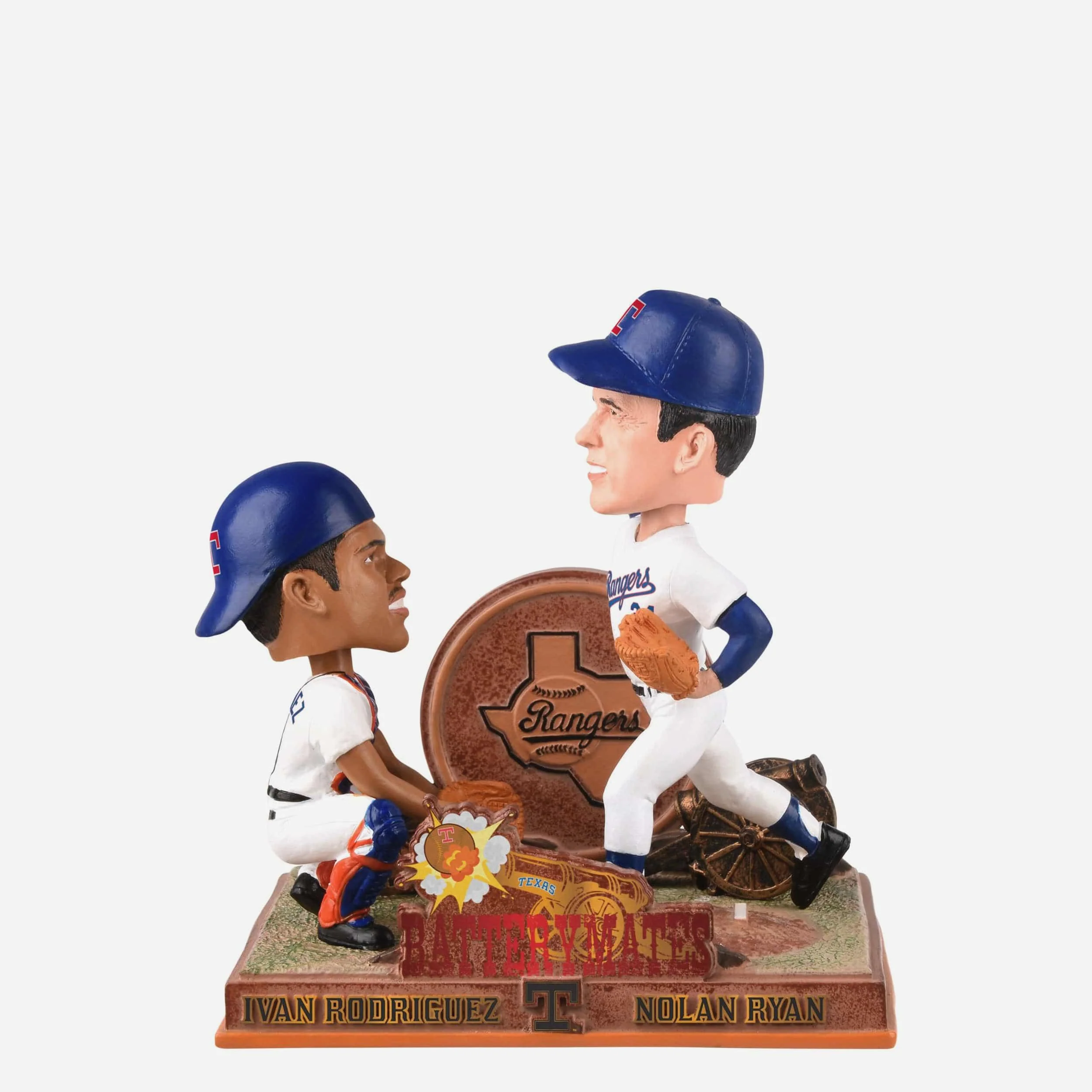 Nolan Ryan & Ivan Rodriguez Texas Rangers Battery Mates Dual Bobblehead