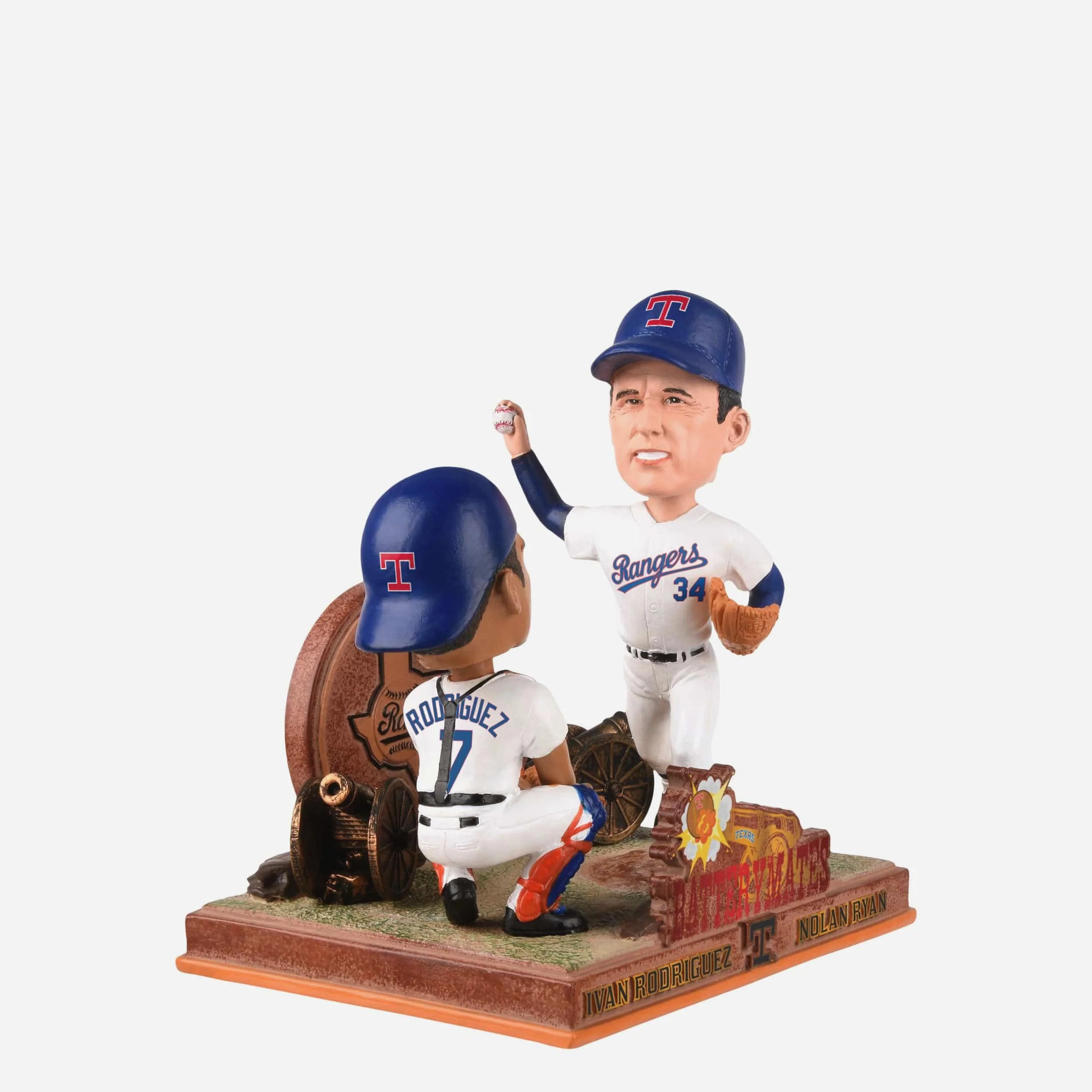 Nolan Ryan & Ivan Rodriguez Texas Rangers Battery Mates Dual Bobblehead - Image 4