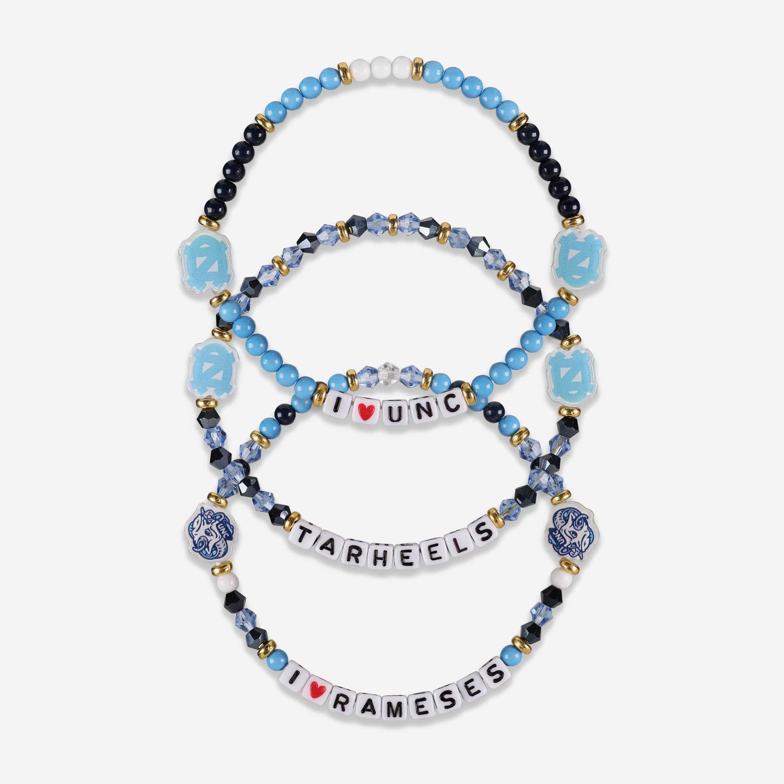 North Carolina Tar Heels 3 Pack Friendship Bracelet