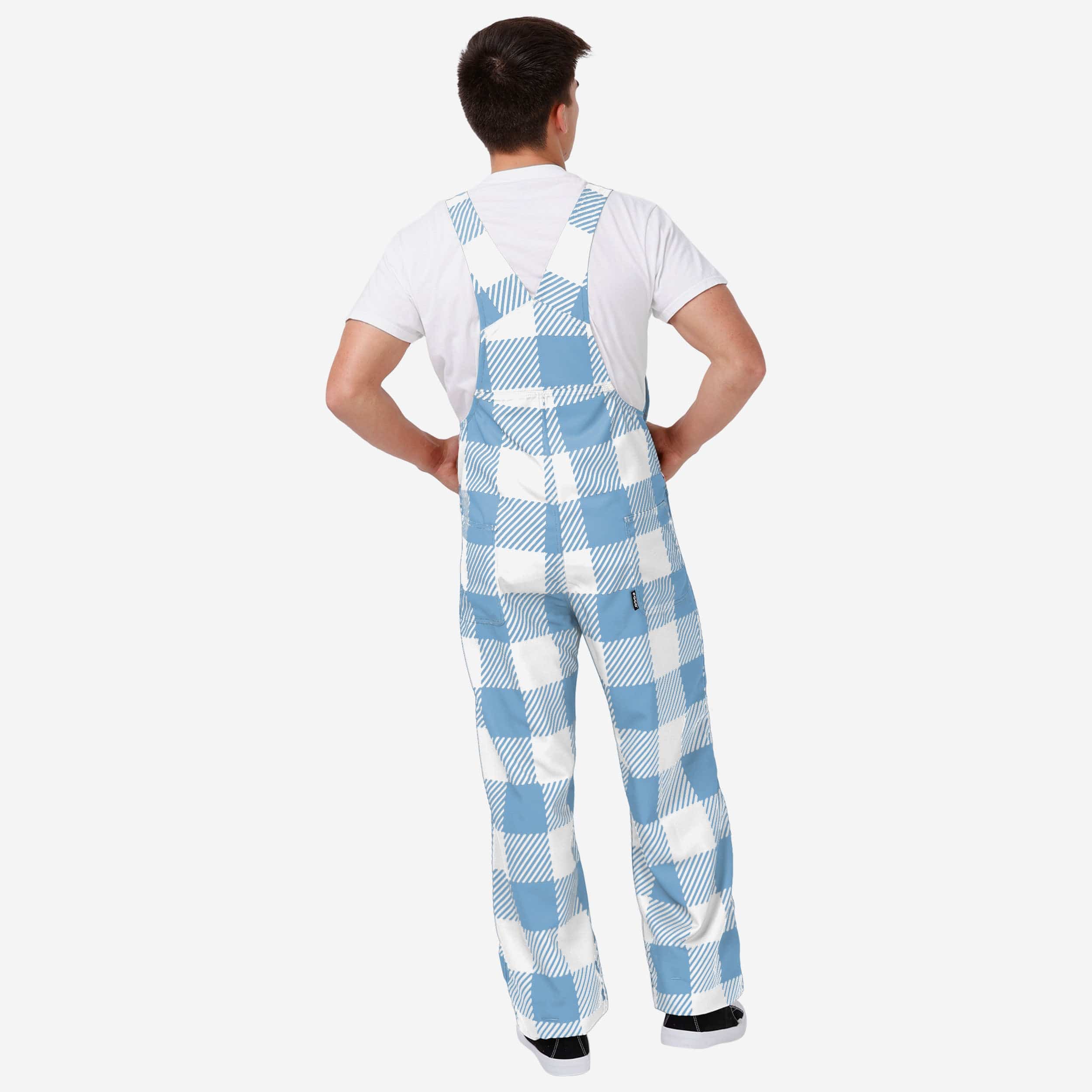 North Carolina Tar Heels Mens Plaid Bib Overalls - Image 2