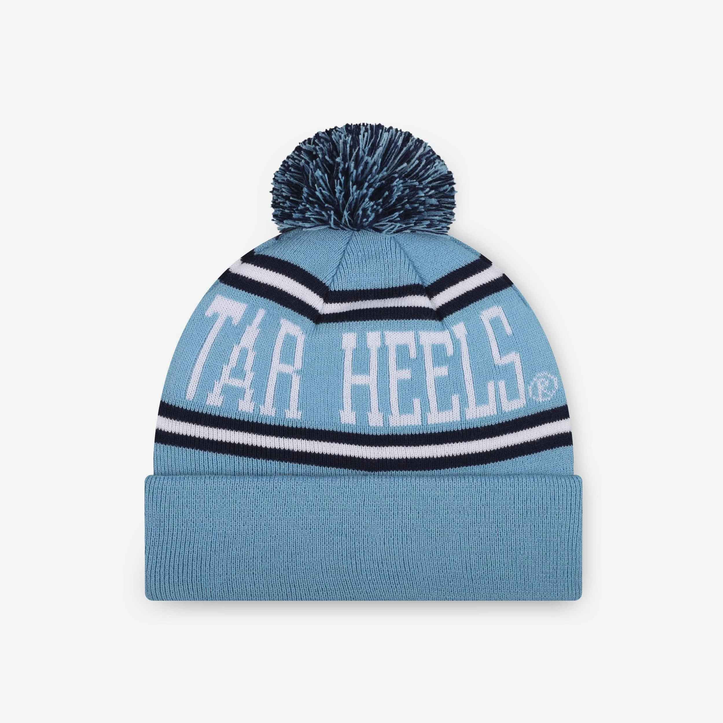 North Carolina Tar Heels Primary Stripe Pom Beanie - Image 2