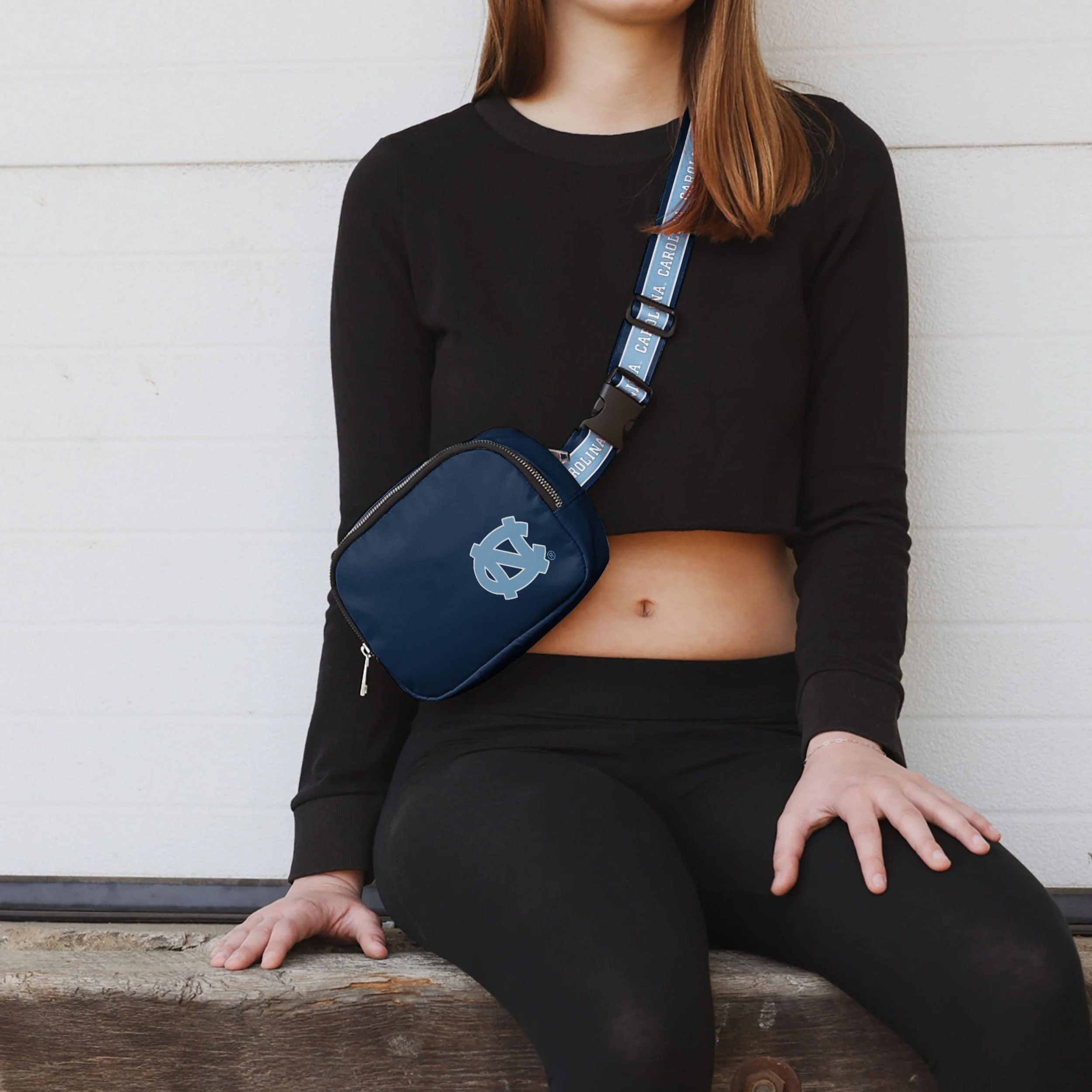 North Carolina Tar Heels Team Wordmark Crossbody Belt Bag - Image 3
