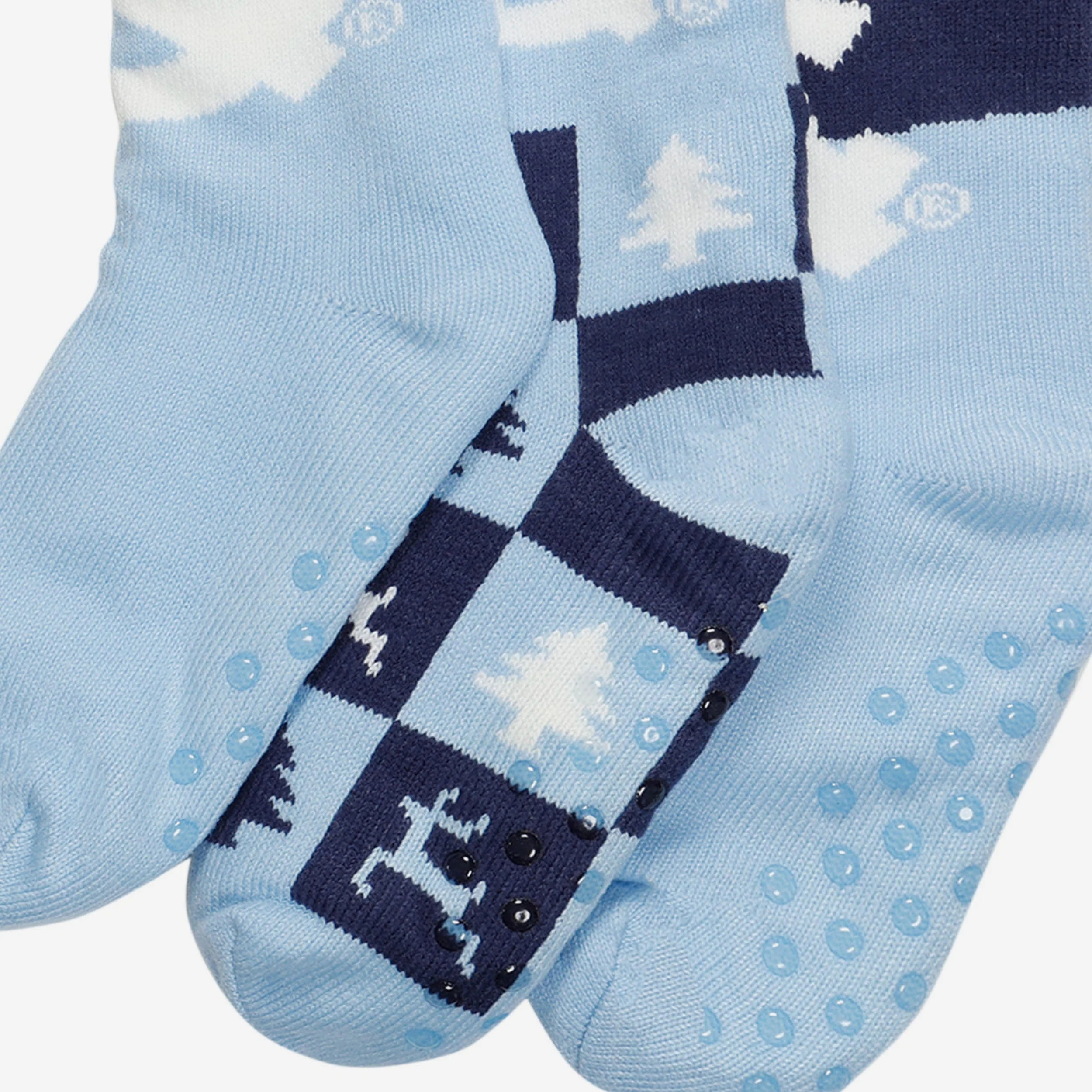 North Carolina Tar Heels Womens Fan Footy 3 Pack Slipper Socks - Image 3