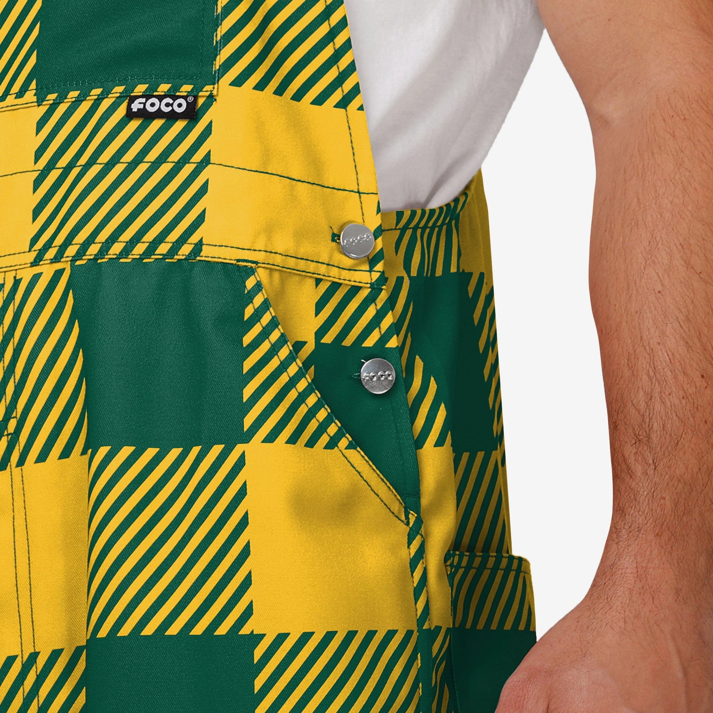 North Dakota State Bison Mens Plaid Bib Overalls - Image 5
