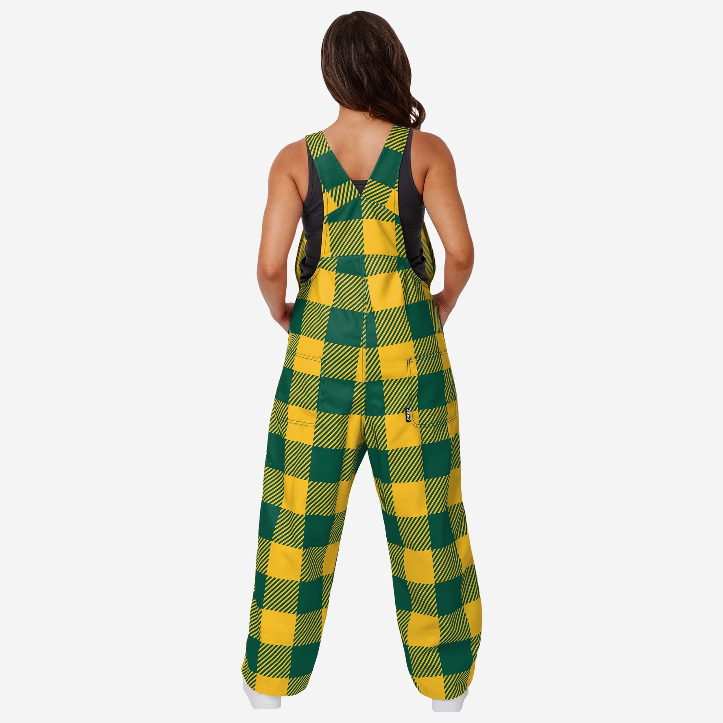 North Dakota State Bison Womens Plaid Bib Overalls - Image 2