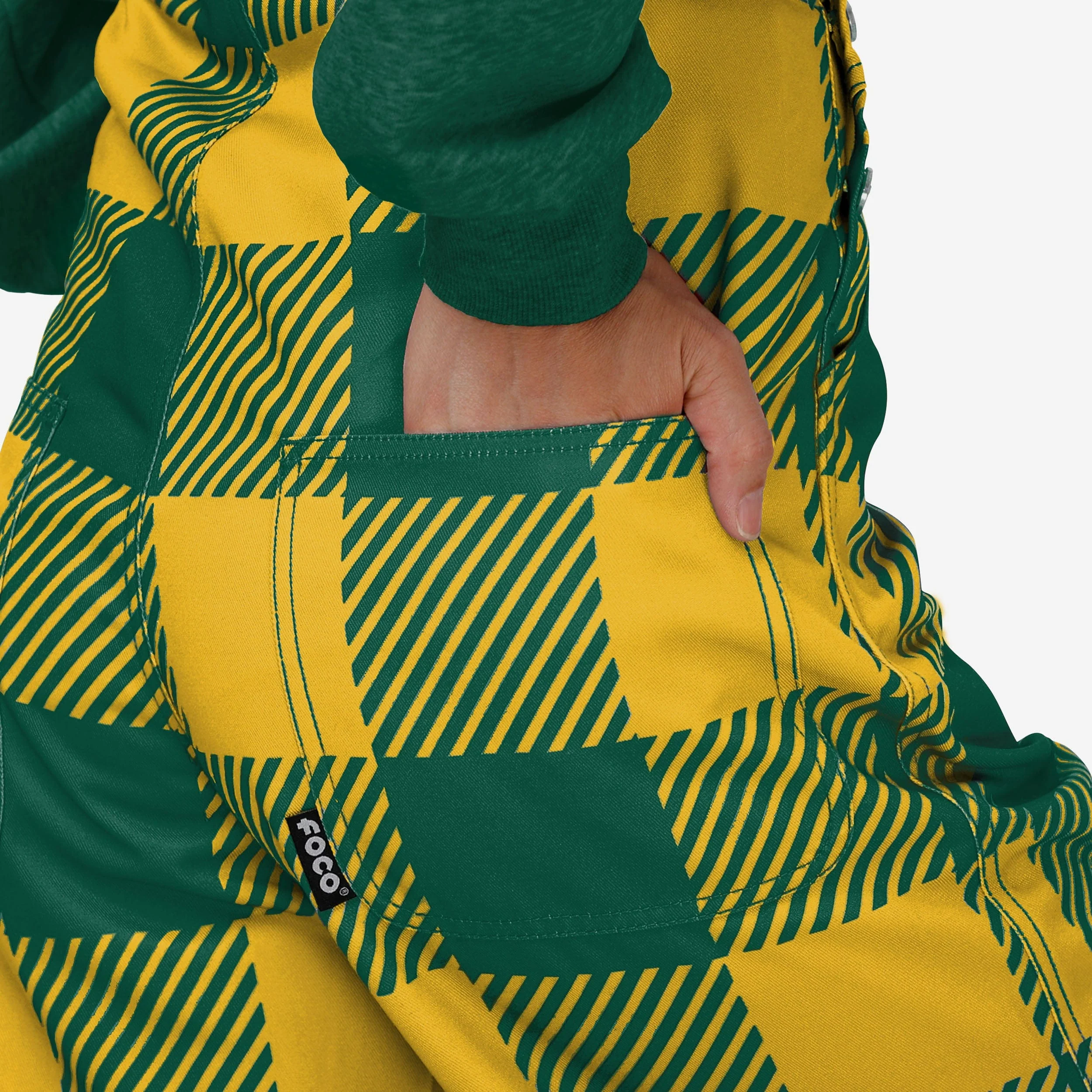 North Dakota State Bison Womens Plaid Bib Overalls - Image 6