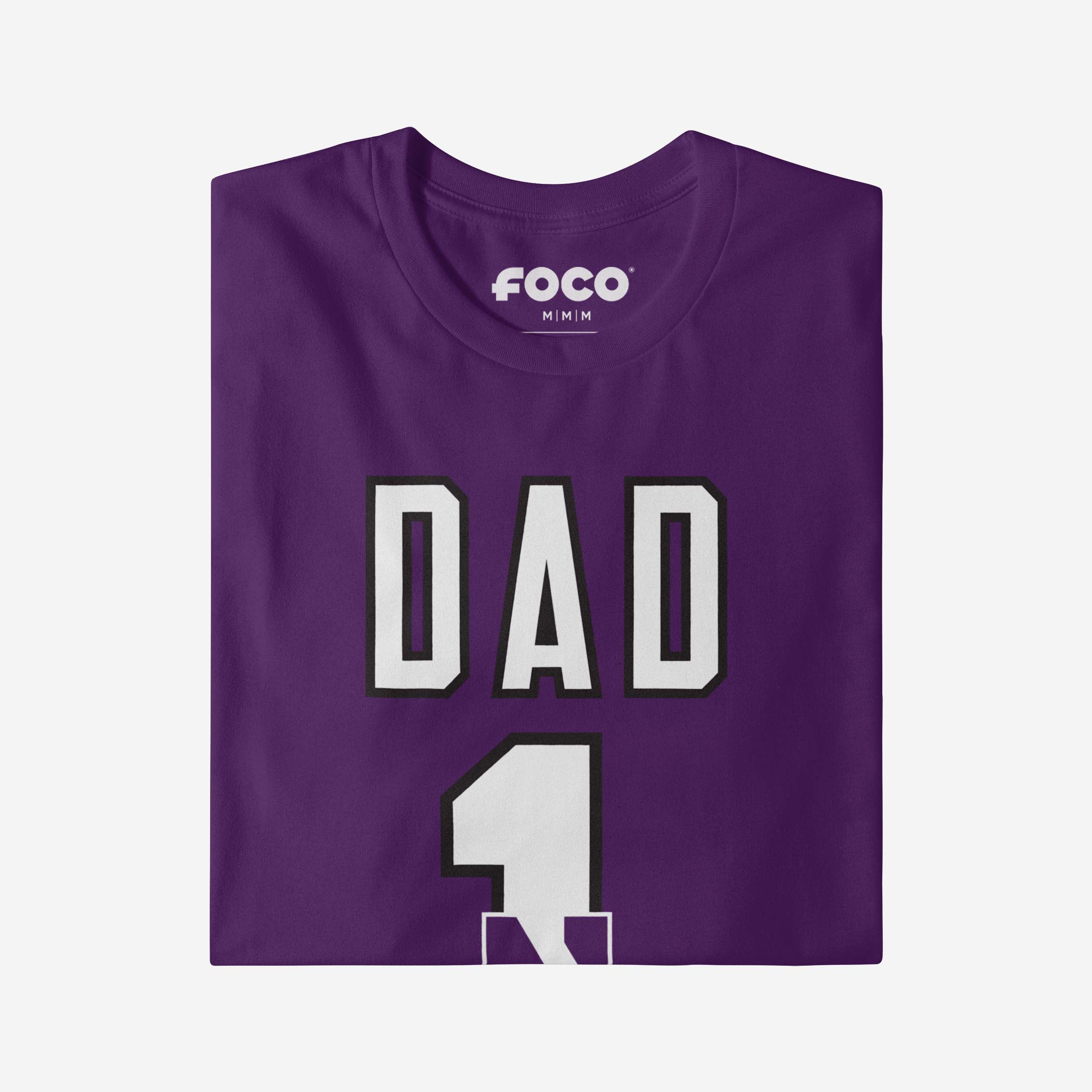 Northwestern Wildcats Number 1 Dad T-Shirt - Image 4
