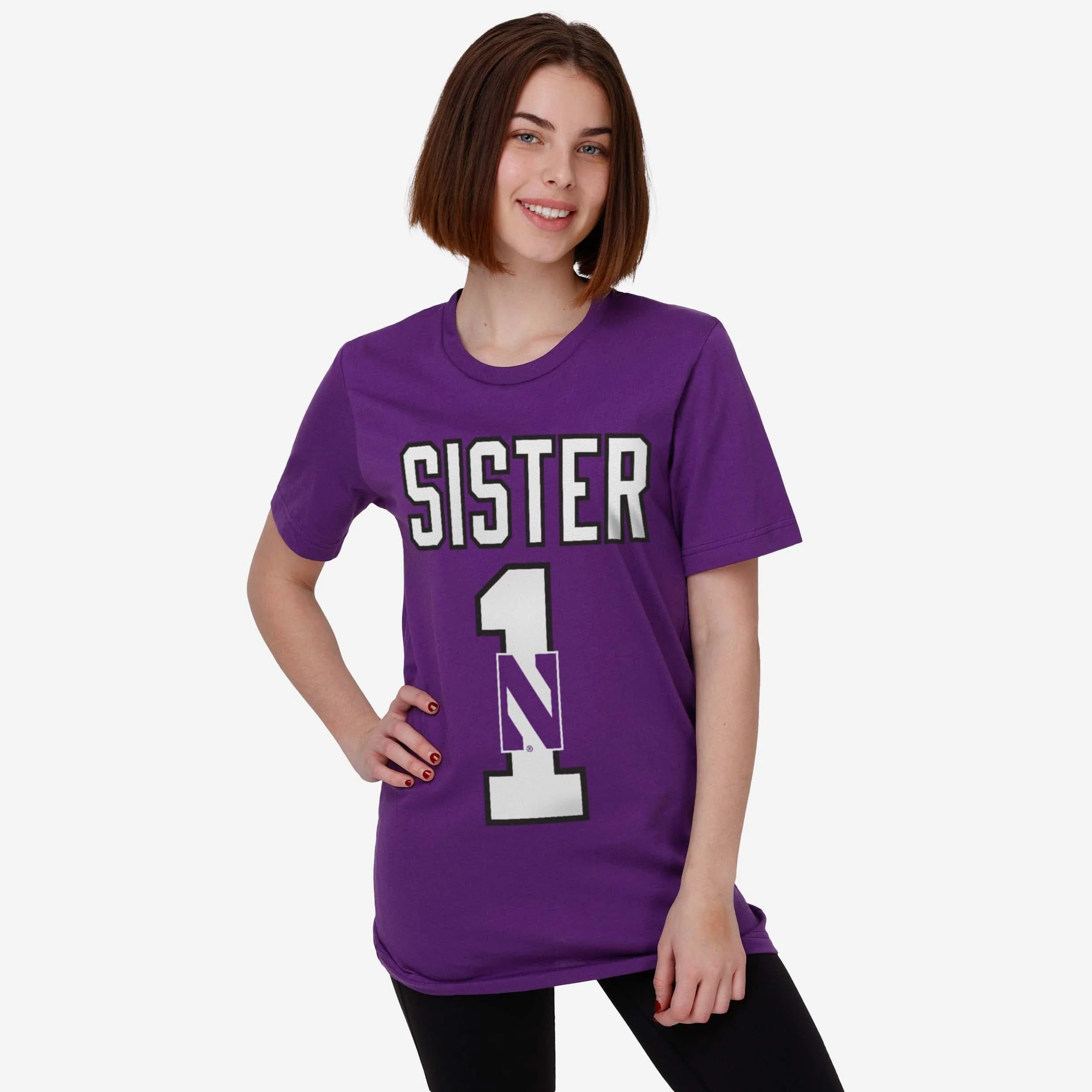 Northwestern Wildcats Number 1 Sister T-Shirt - Image 2
