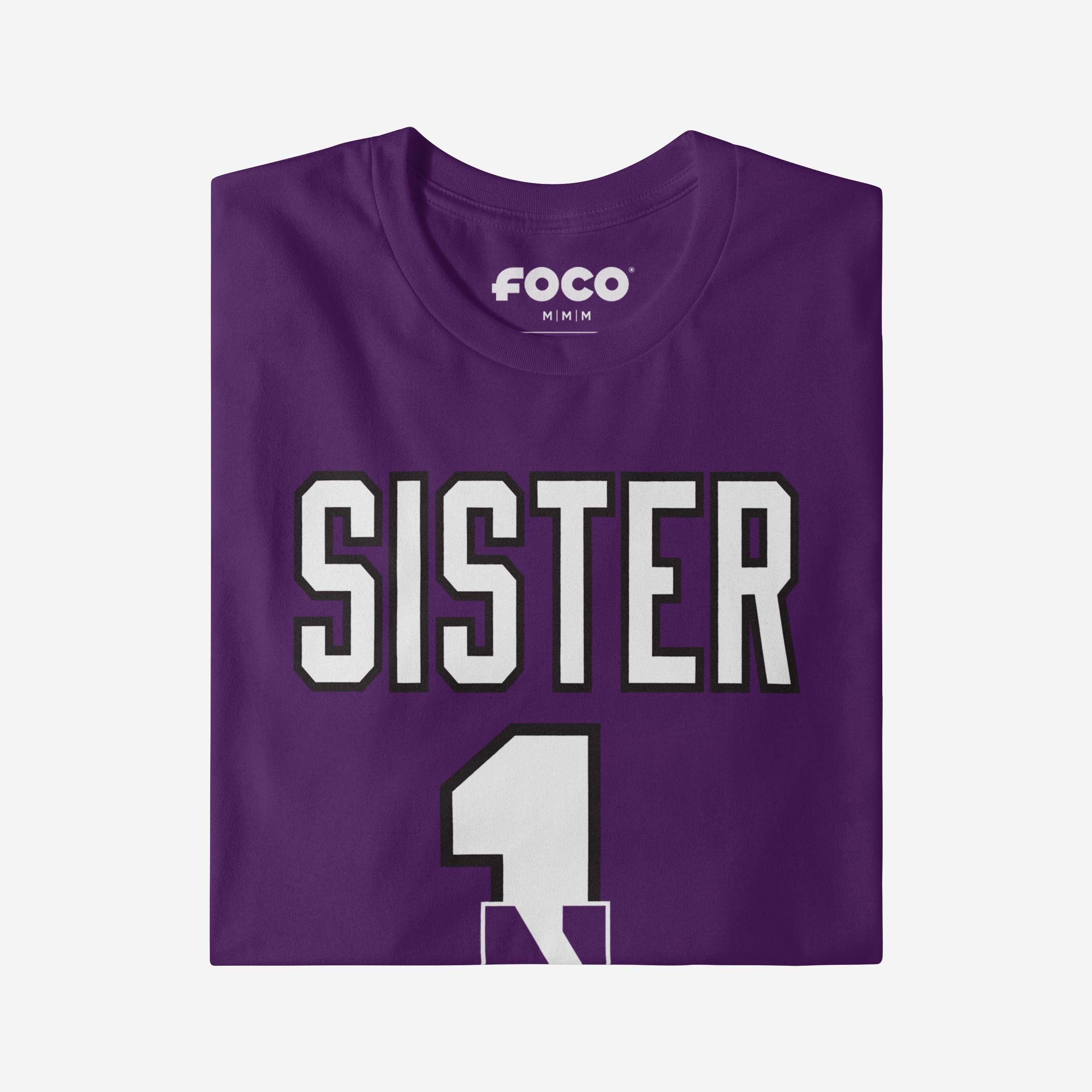 Northwestern Wildcats Number 1 Sister T-Shirt - Image 4