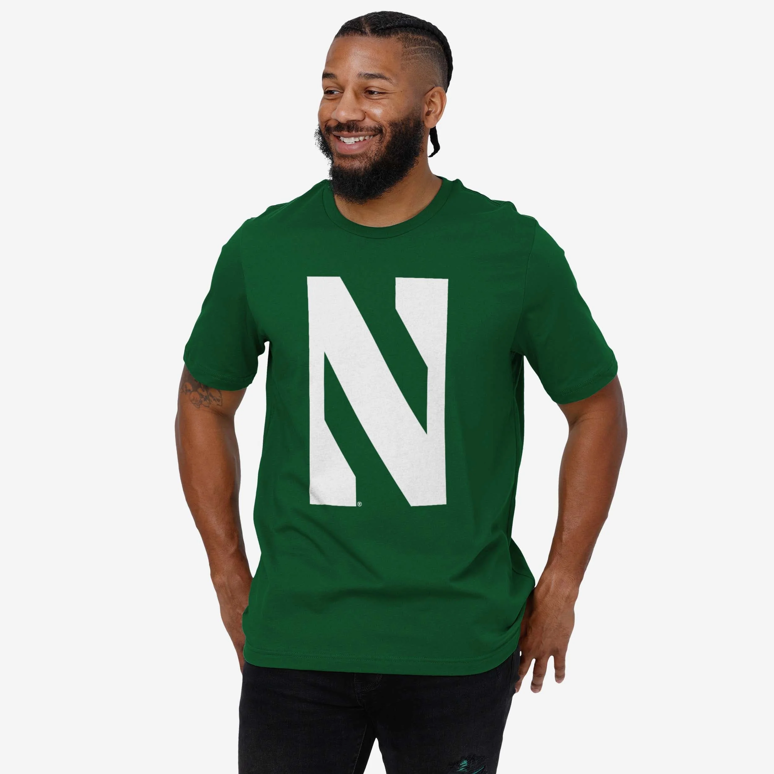 Northwestern Wildcats White Logo T-Shirt - Image 2