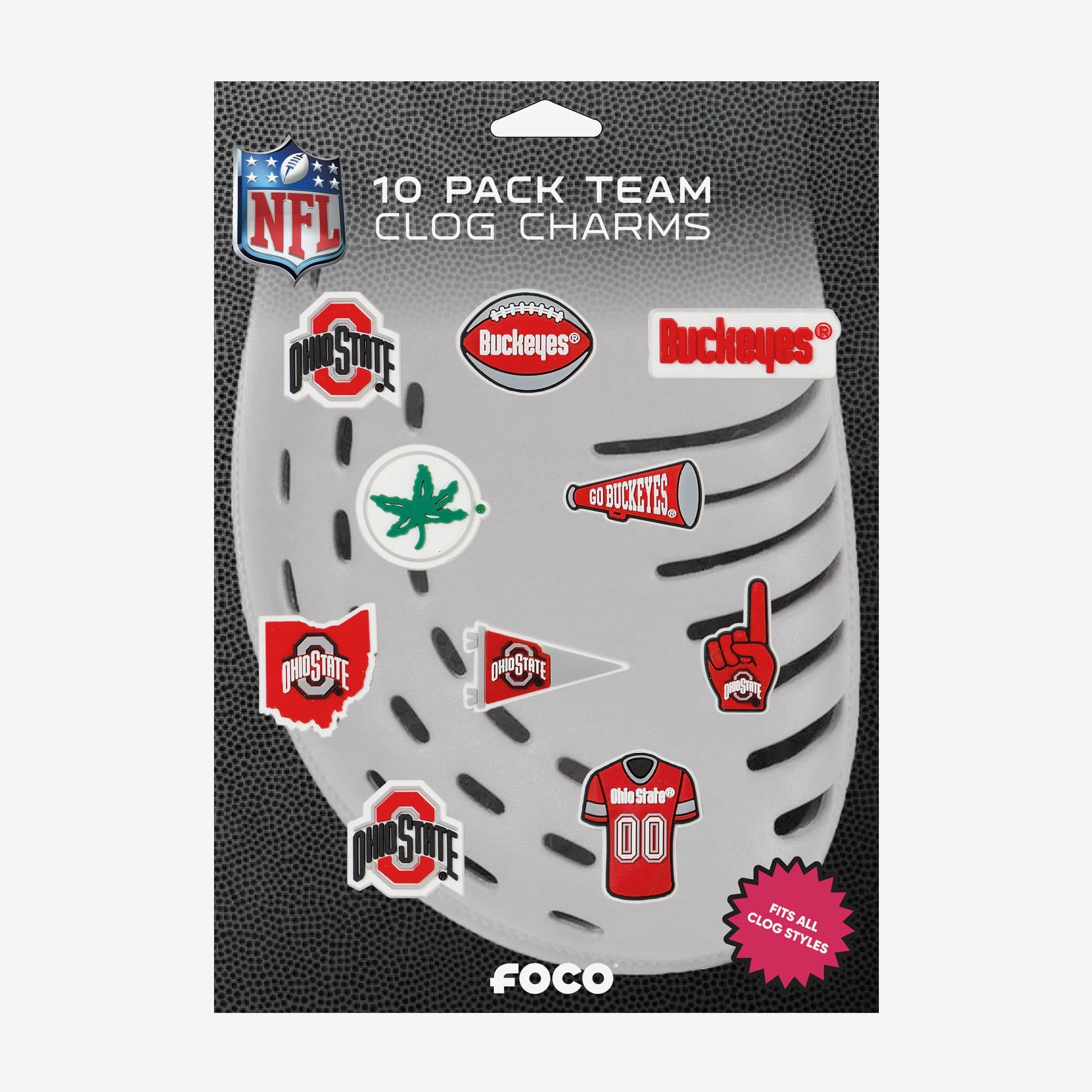 Ohio State Buckeyes 10 Pack Team Clog Charms - Image 5