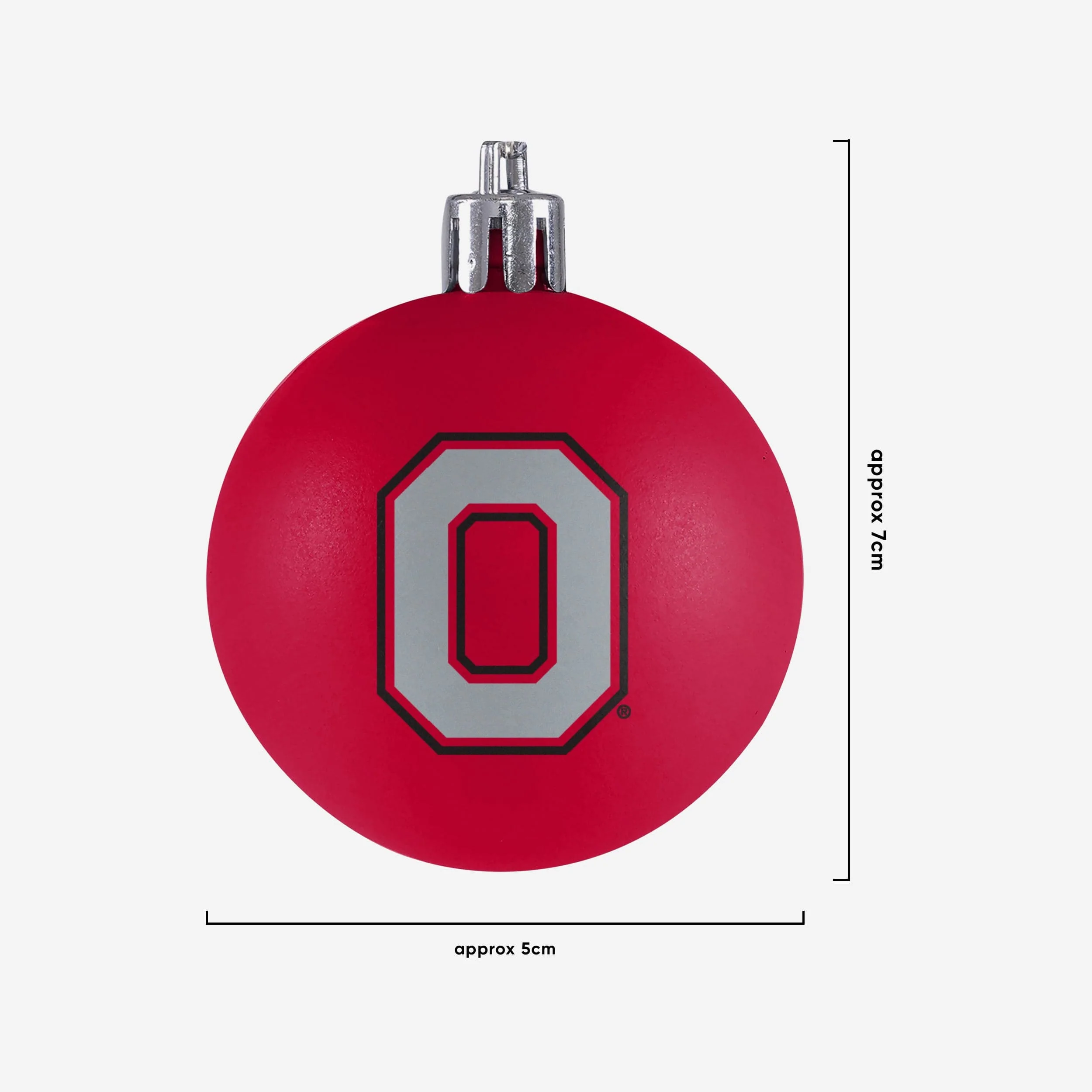 Ohio State Buckeyes 12 Pack Plastic Ball Ornament Set - Image 3