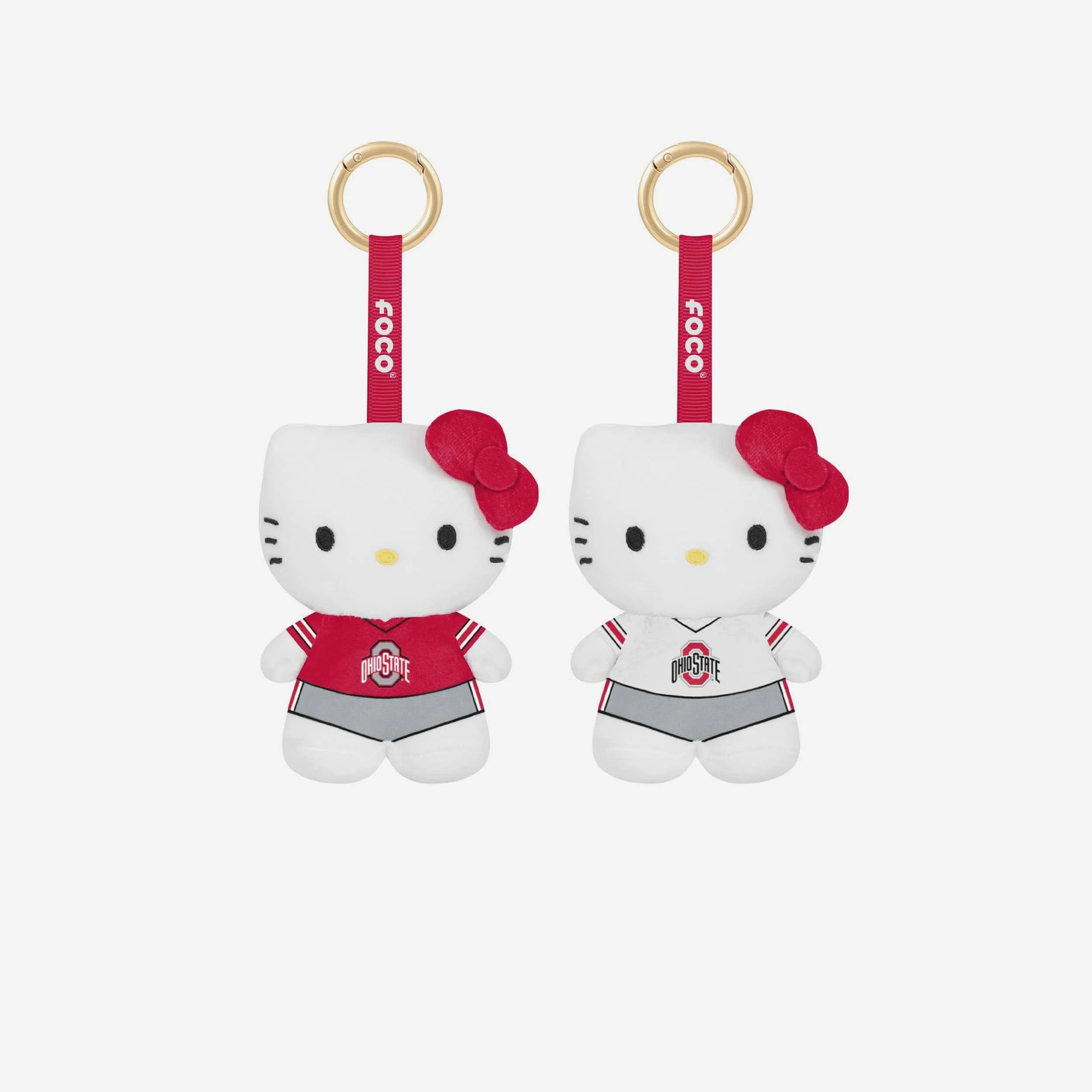 Ohio State Buckeyes 2 Pack Mini Plush Hello Kitty® Bag Charm Keychain