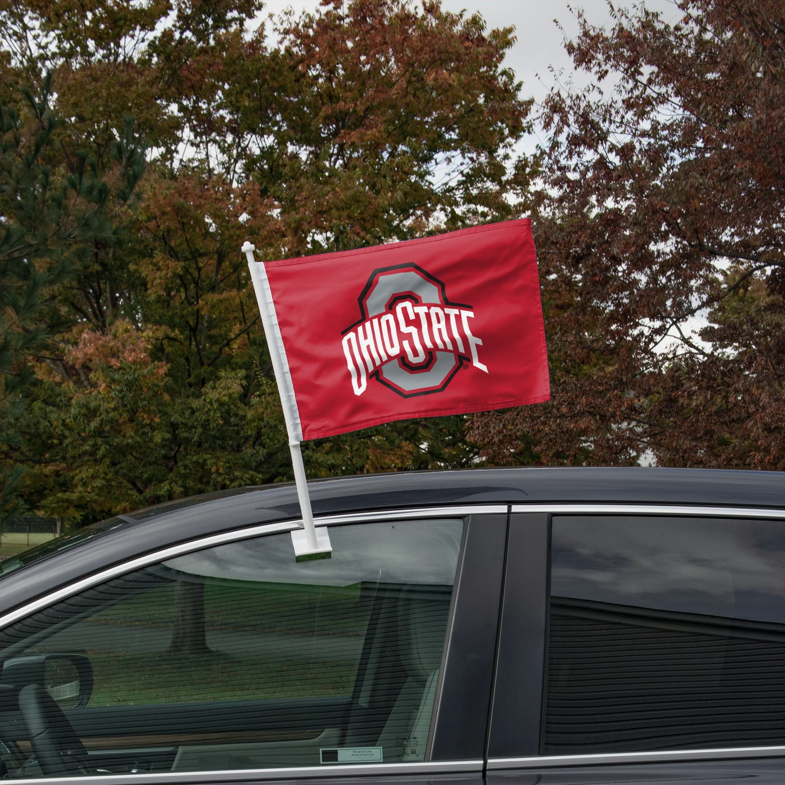 Ohio State Buckeyes 2 Pack Solid Car Flag - Image 2