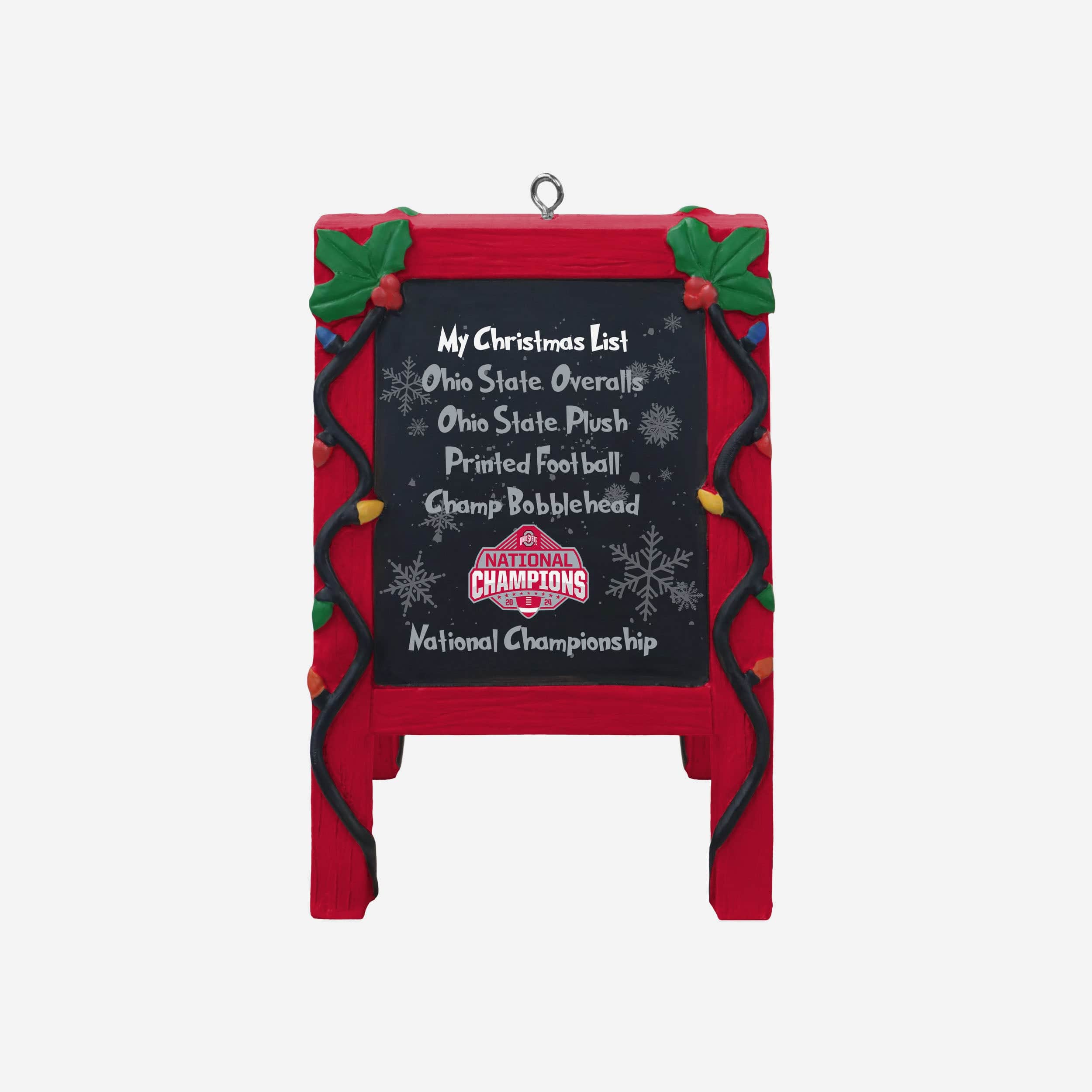Ohio State Buckeyes 2024 Football National Champions Chalkboard Easel Ornament - Image 2