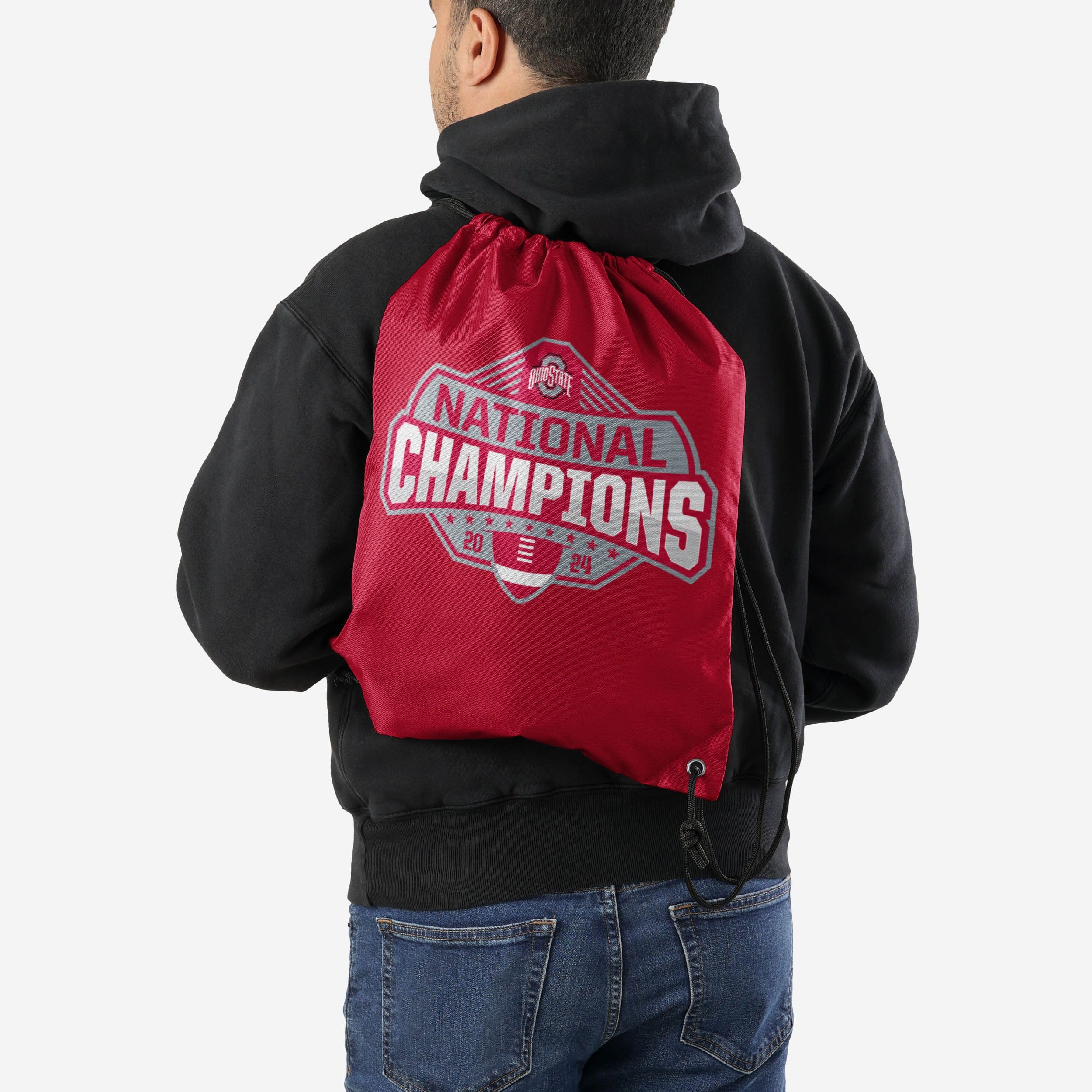 Ohio State Buckeyes 2024 Football National Champions Drawstring Backpack - Image 2