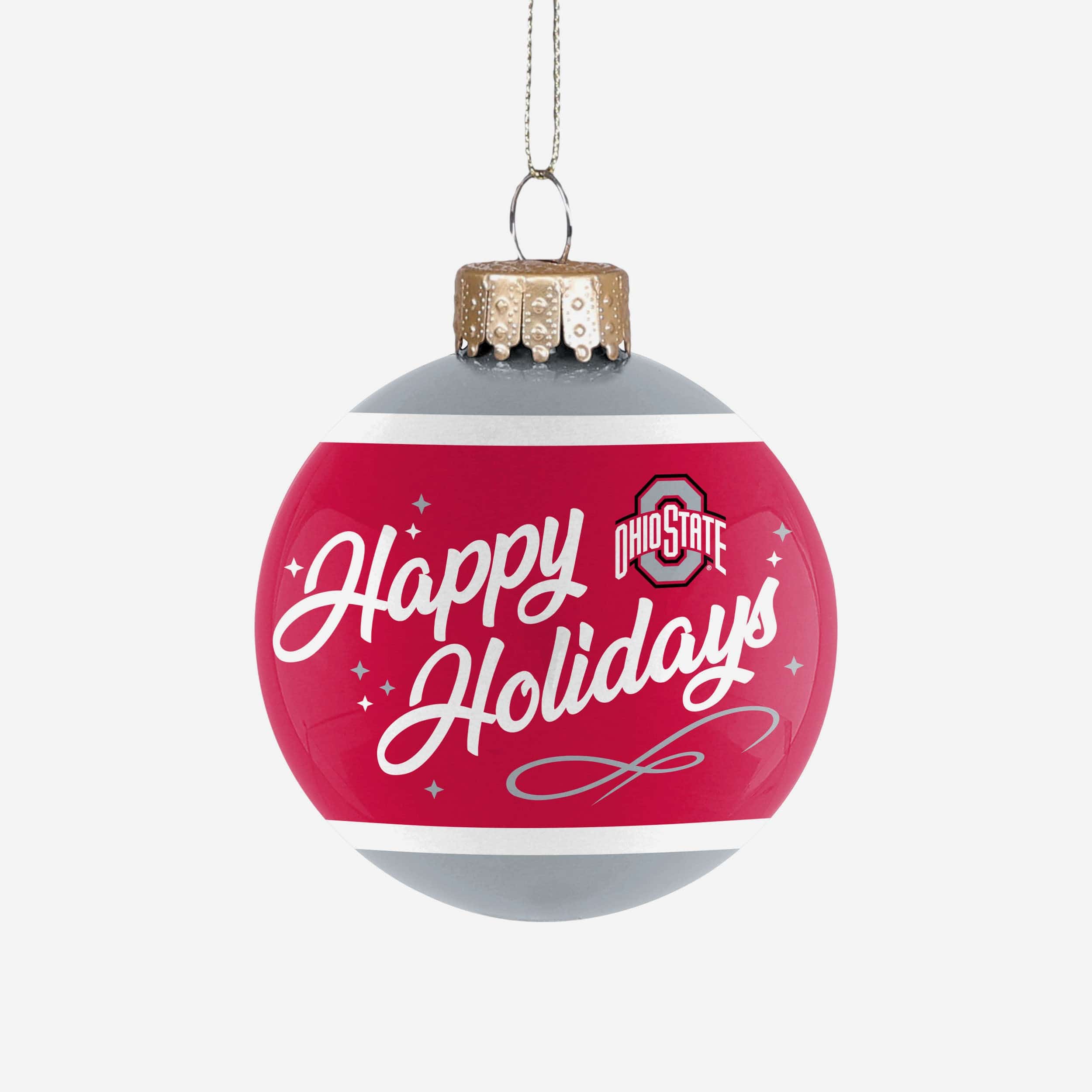 Ohio State Buckeyes 2024 Football National Champions Glass Ball Ornament