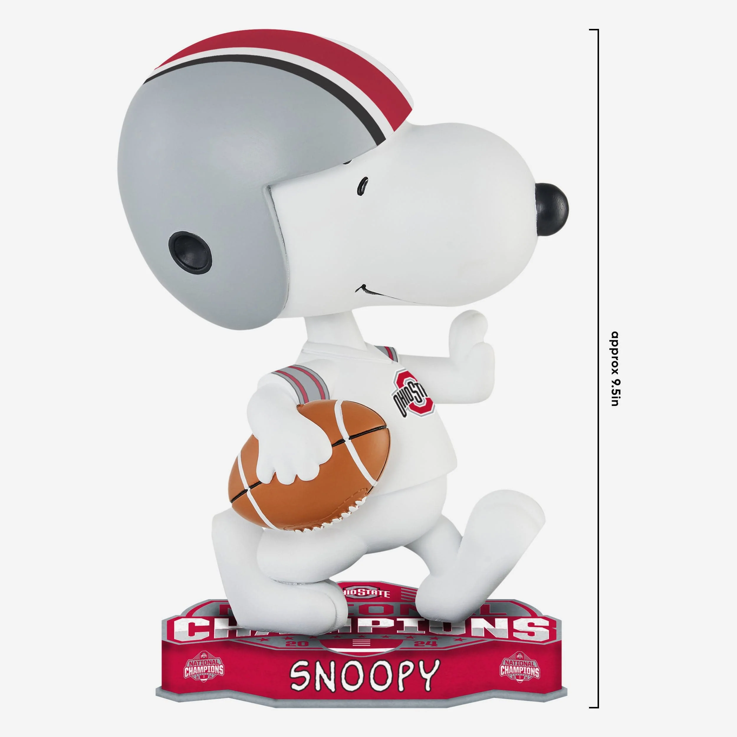 Ohio State Buckeyes 2024 Football National Champions Snoopy Peanuts Bighead Bobblehead - Image 2