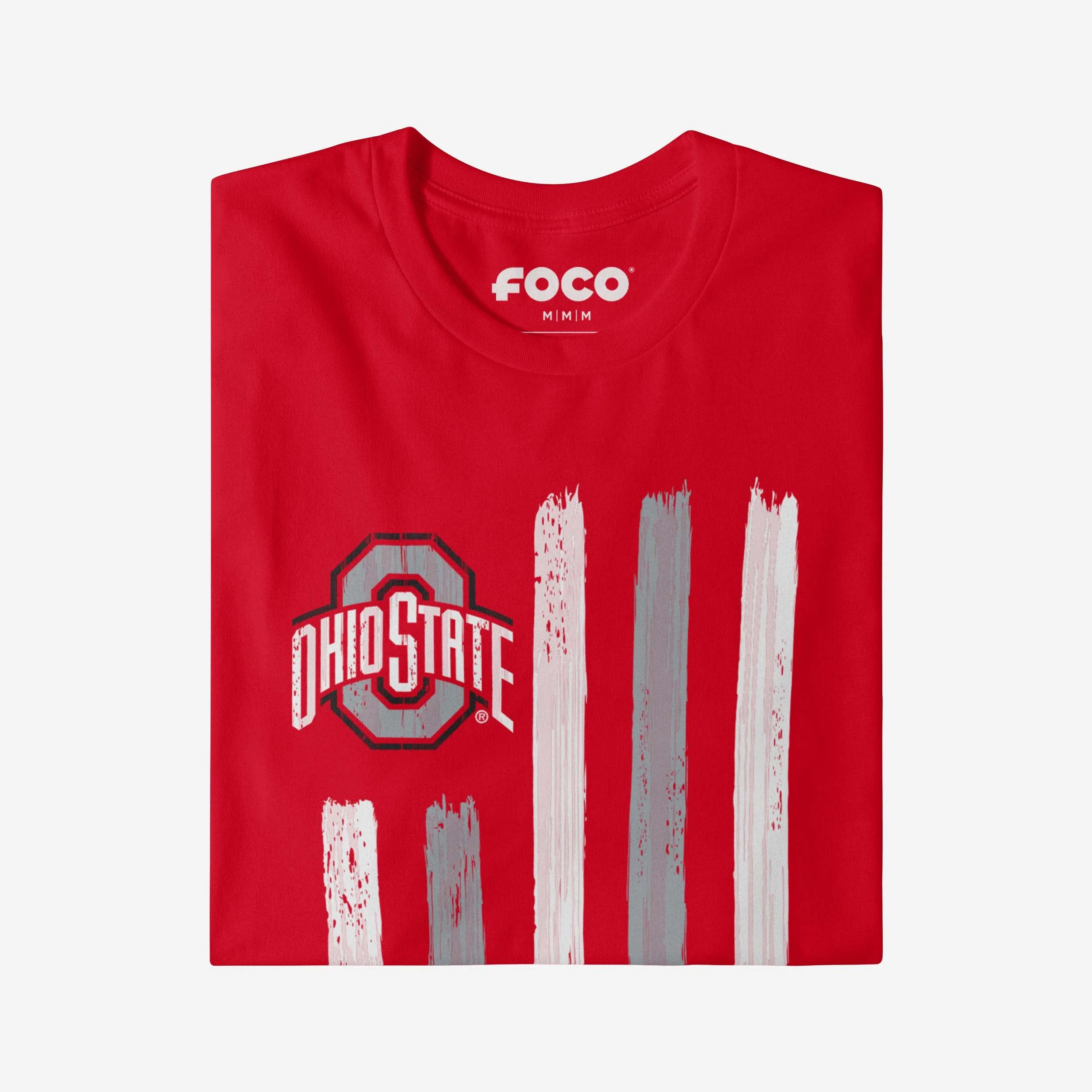 Ohio State Buckeyes Brushstroke Flag T-Shirt - Image 4