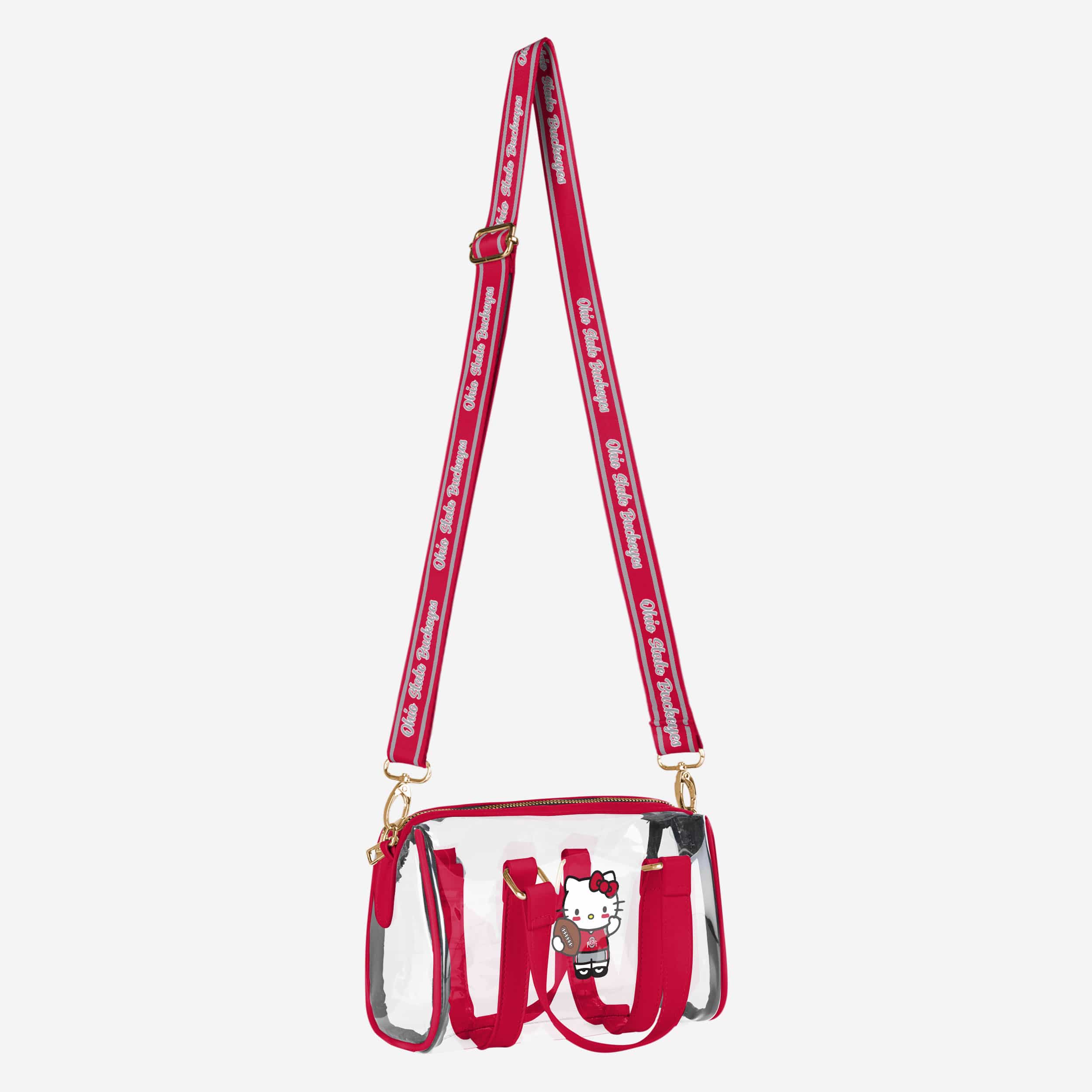 Ohio State Buckeyes Hello Kitty® Clear Barrel Bag - Image 2