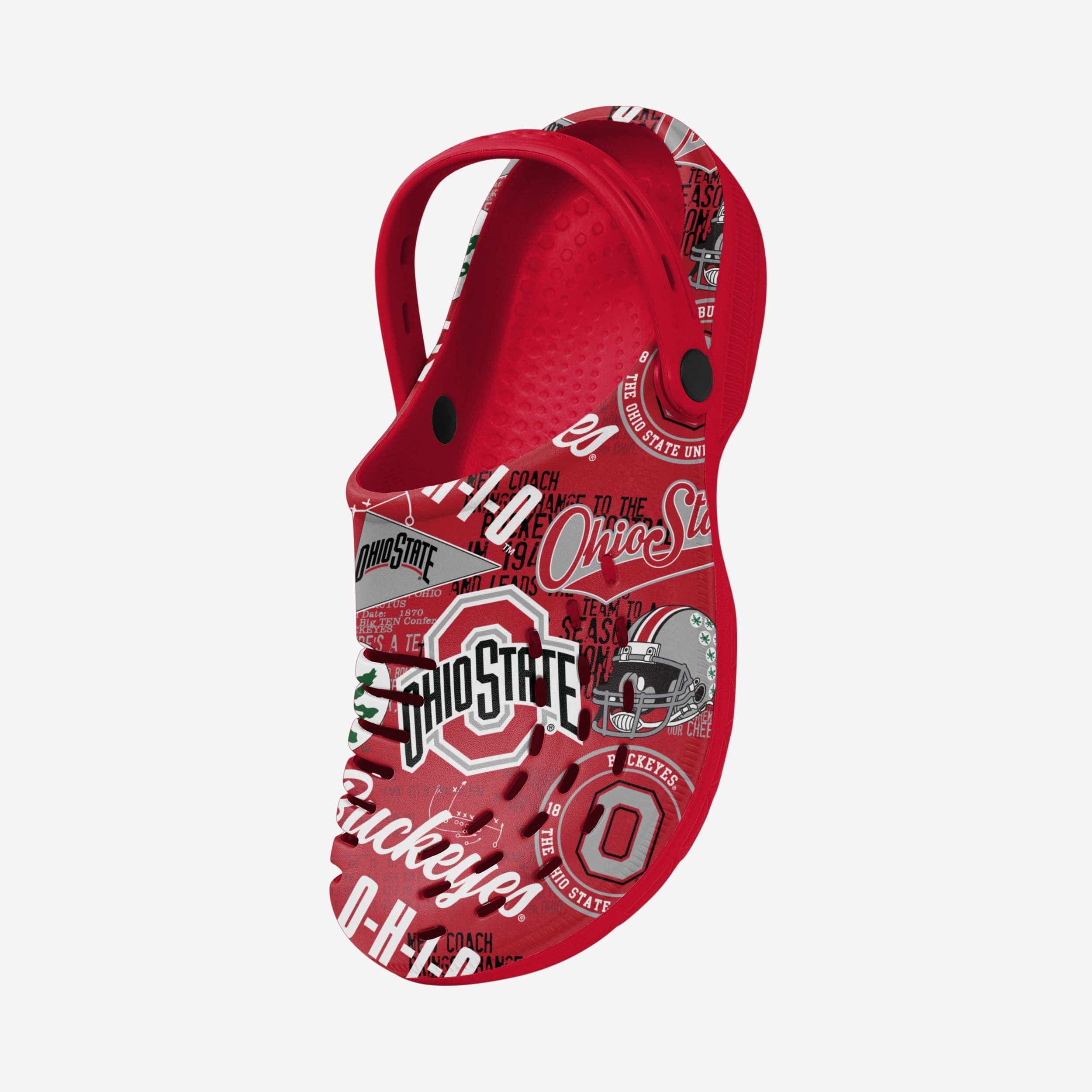 Ohio State Buckeyes Historic Print Clog With Strap - Image 2