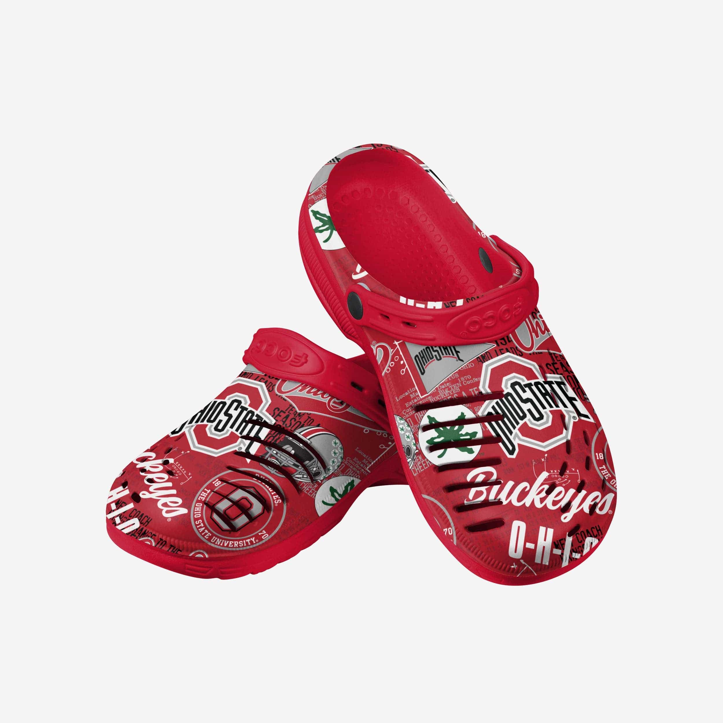 Ohio State Buckeyes Historic Print Clog With Strap - Image 3