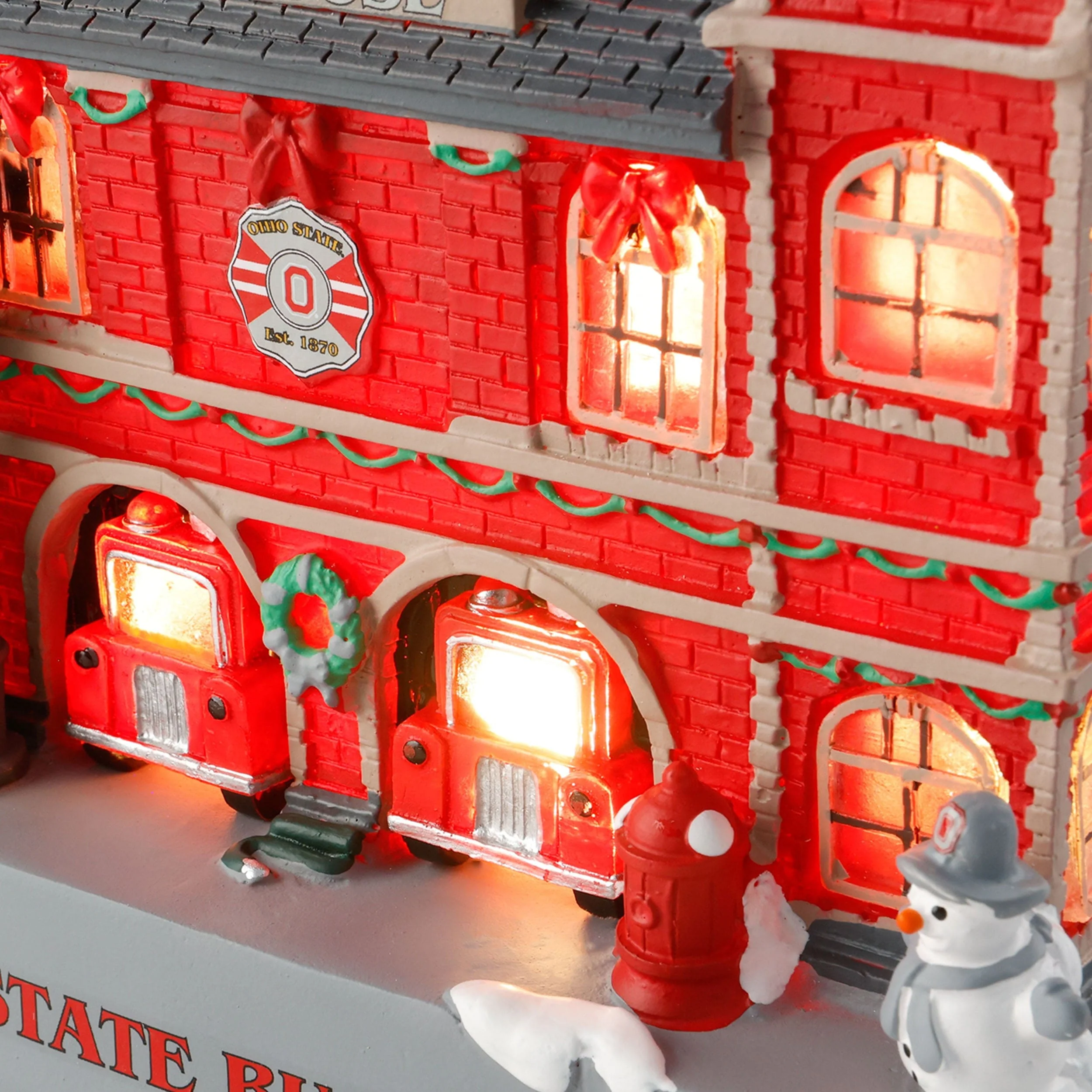 Ohio State Buckeyes Light Up Resin Team Firehouse - Image 3