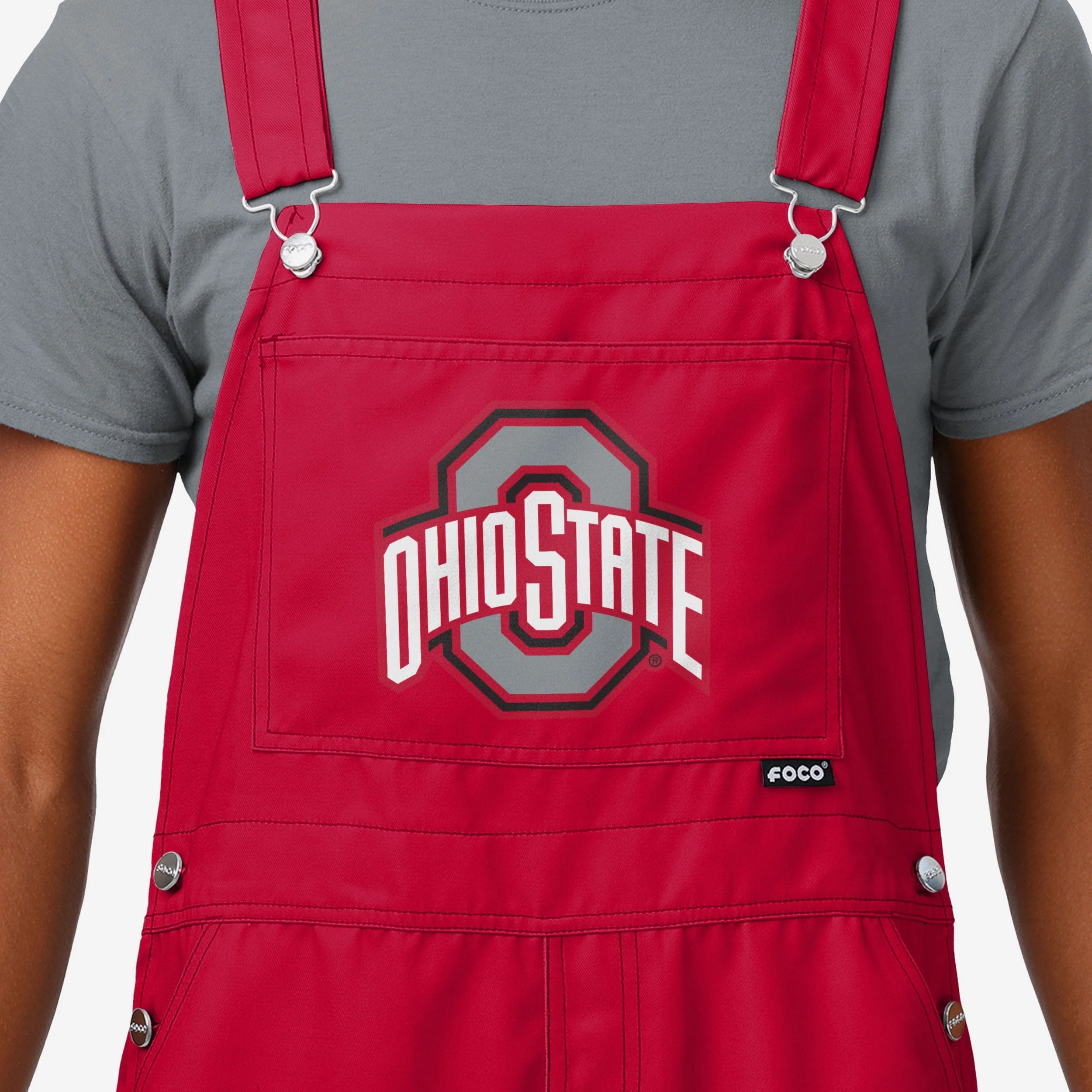 Ohio State Buckeyes Mens Big Logo Bib Overalls - Image 4